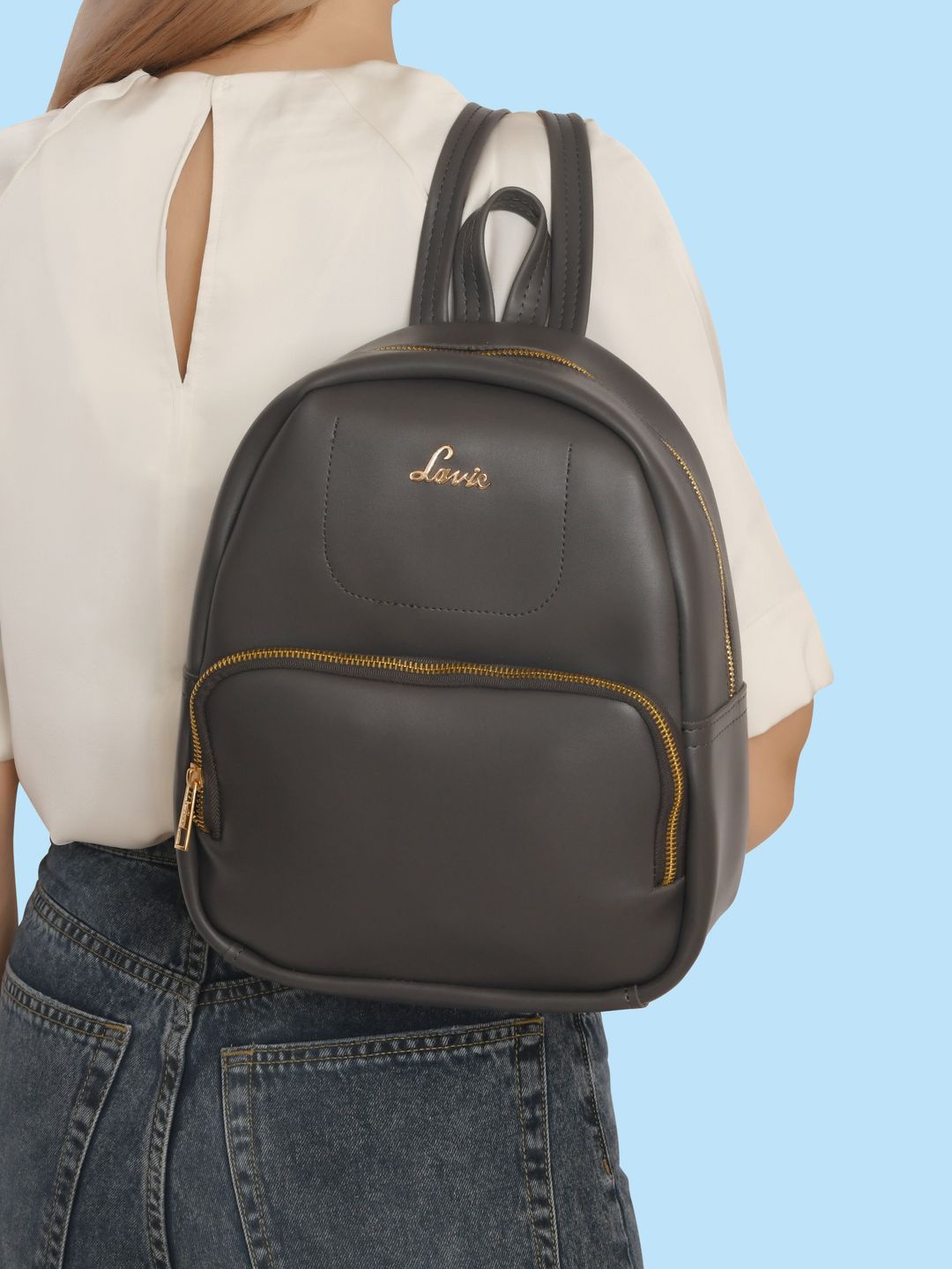 

Lavie Aries Women Grey Mini Backpack