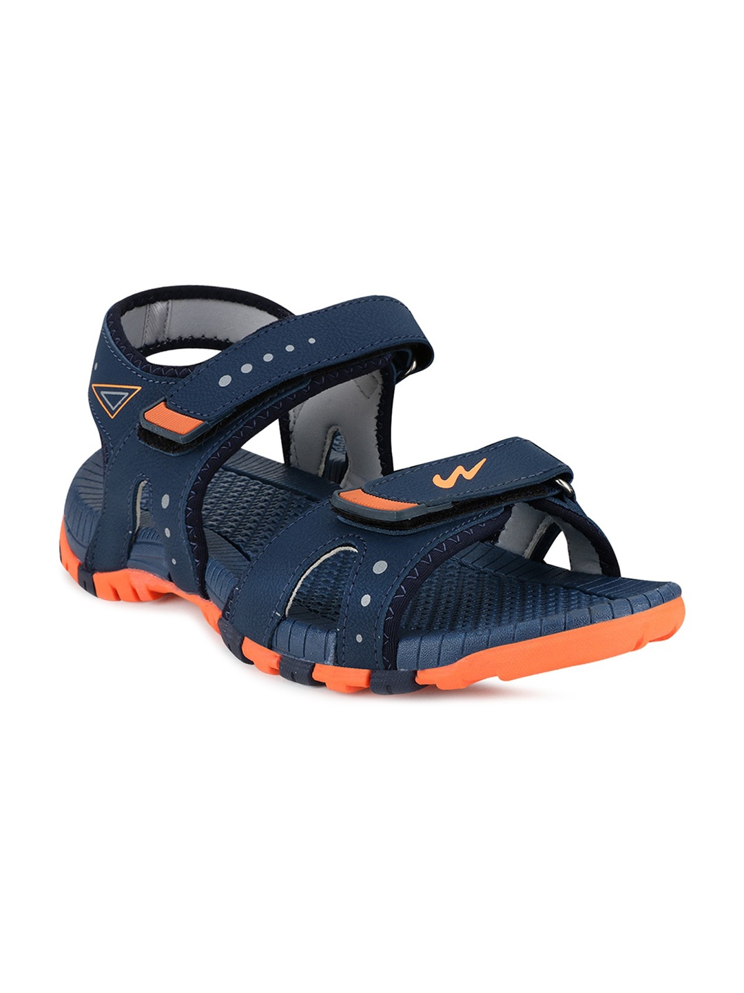 

Campus Men Navy Blue & Orange Patterned Sports Sandals
