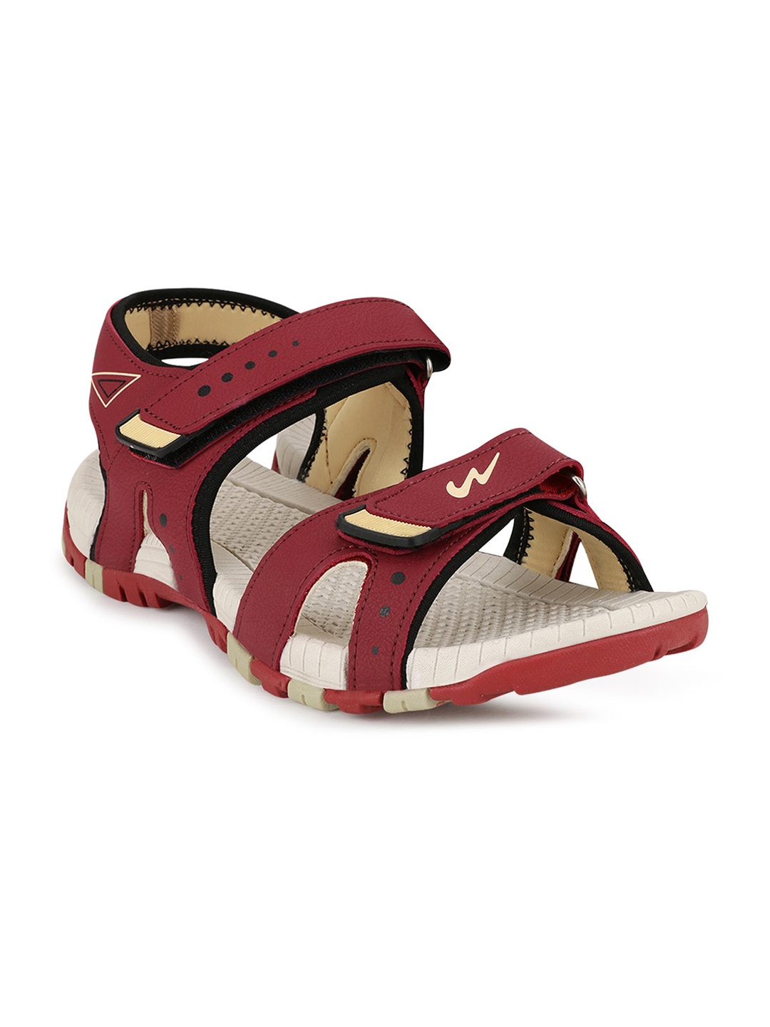 

Campus Men Maroon Solid Sports Sandal