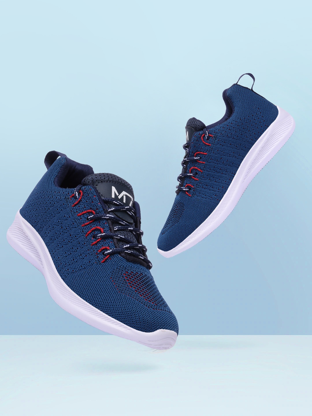 

M7 by Metronaut Men Blue Woven Design Sneakers With Light Weight Technology