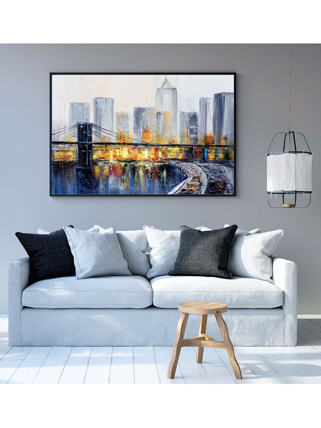 

ARTSPACE Blue & White Big Canvas Painting