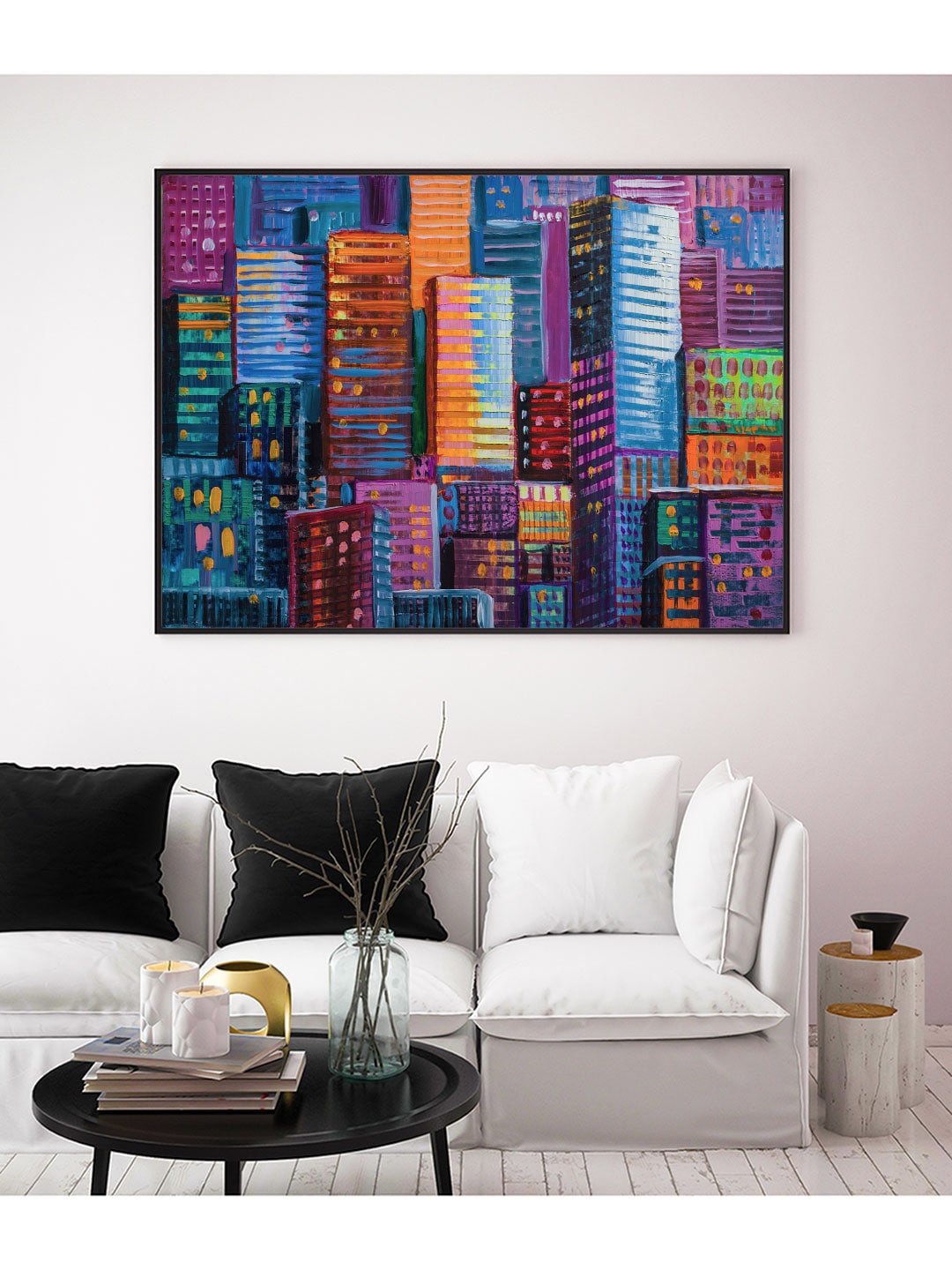 

ARTSPACE Blue & Orange Abstract Wall Painting