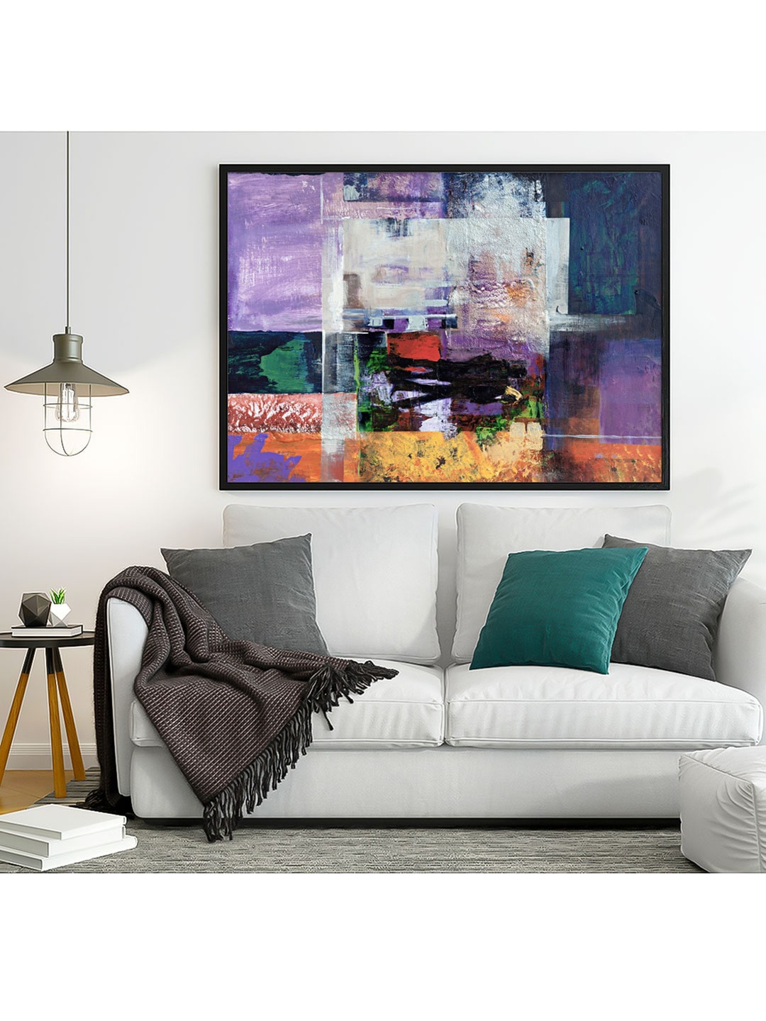 

ARTSPACE Purple & Yellow Colors Palette Canvas Wall Painting