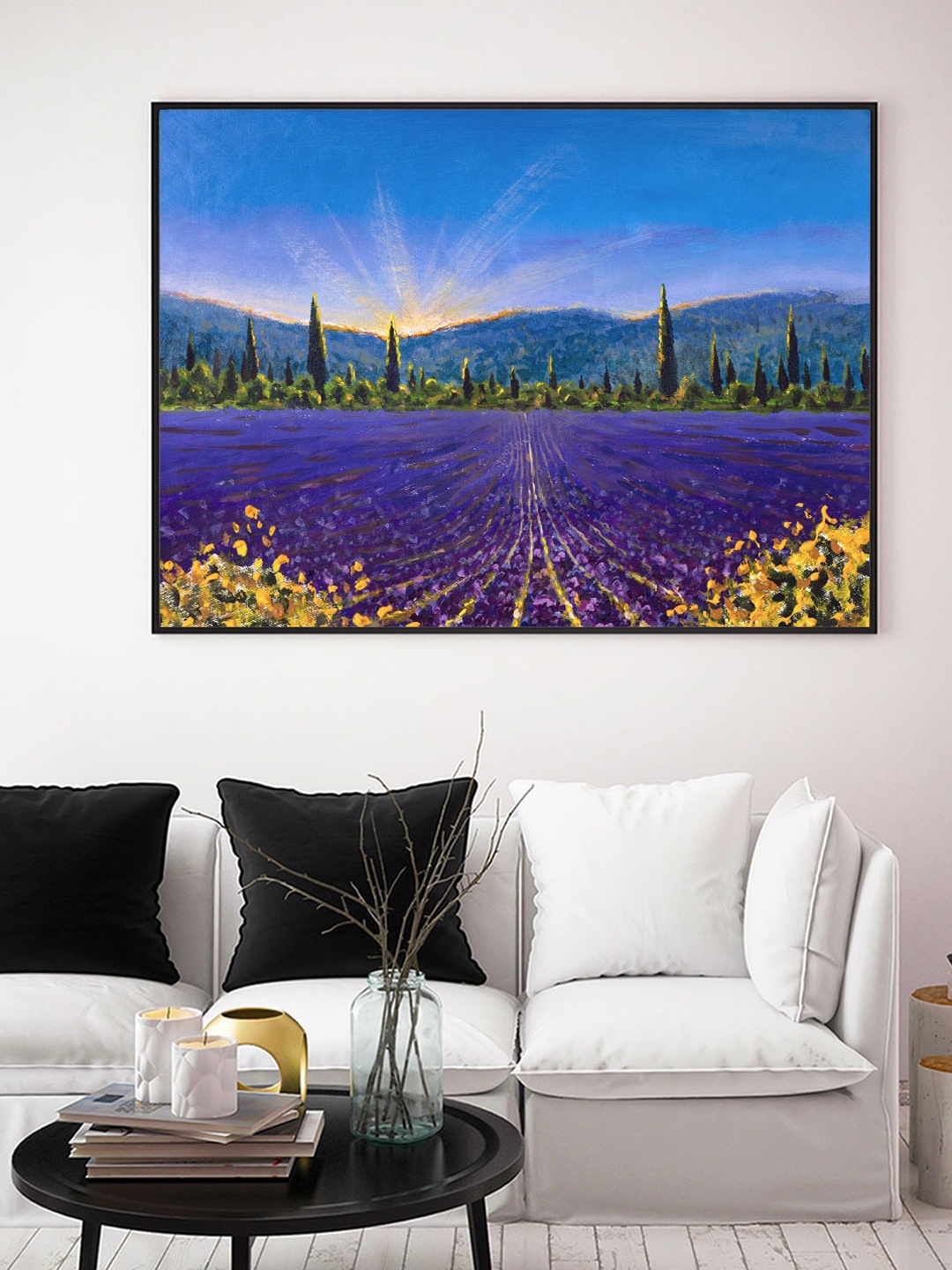 

ARTSPACE Blue & Green Lavender Fields Canvas Painting