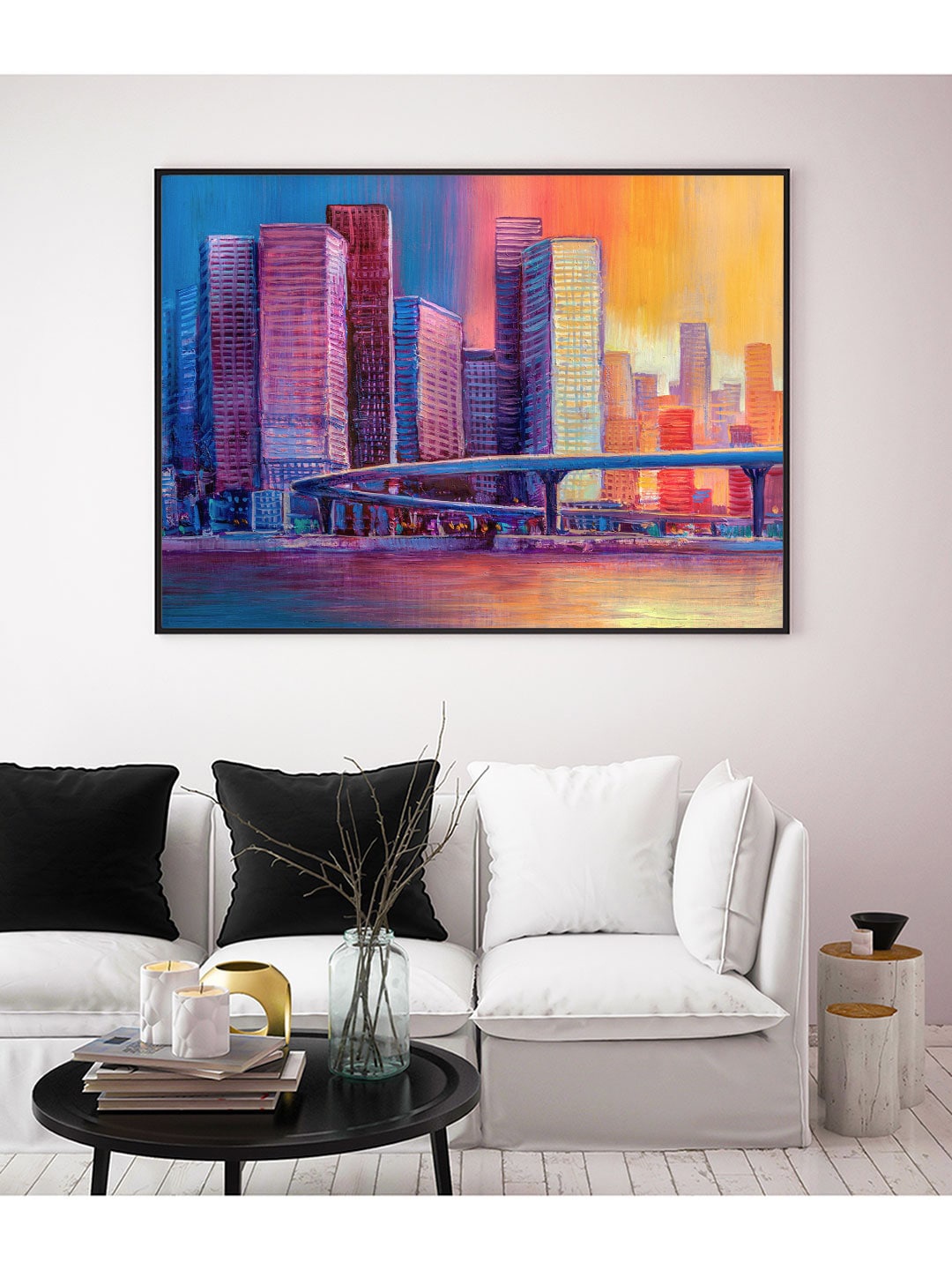 

ARTSPACE Blue & Yellow Landscape, Botanical & Nature Canvas Wall Painting