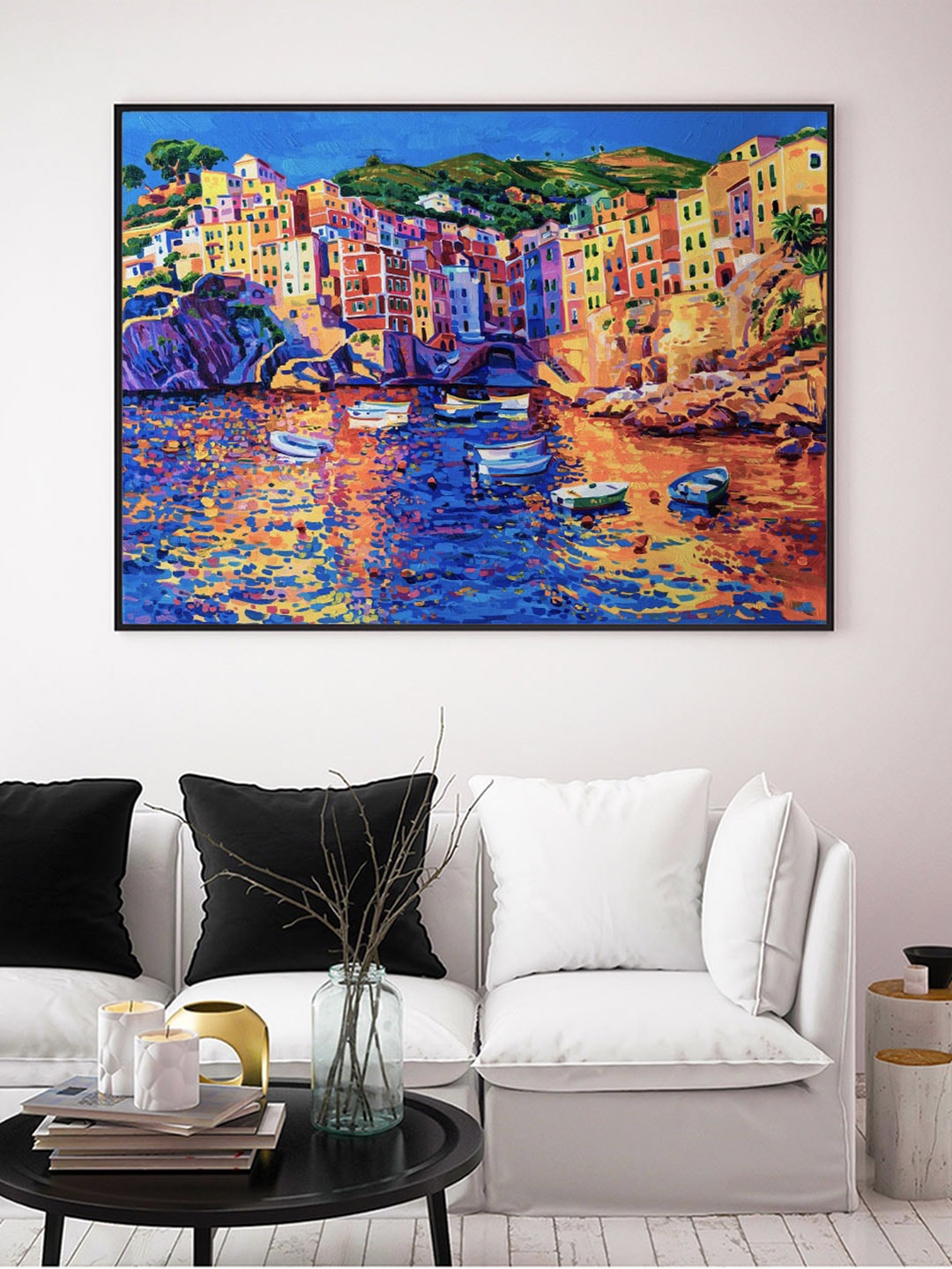 

ARTSPACE Blue & Orange Landscape, Botanical & Nature Canvas Wall Painting
