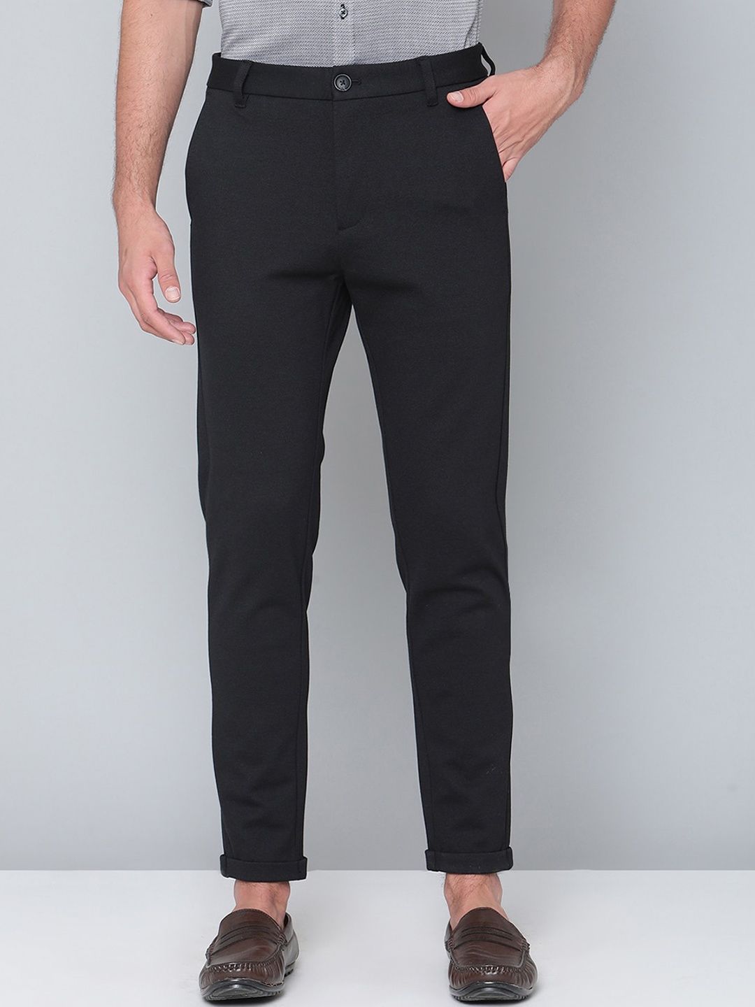 

LINDBERGH Men Black Slim Fit Trousers