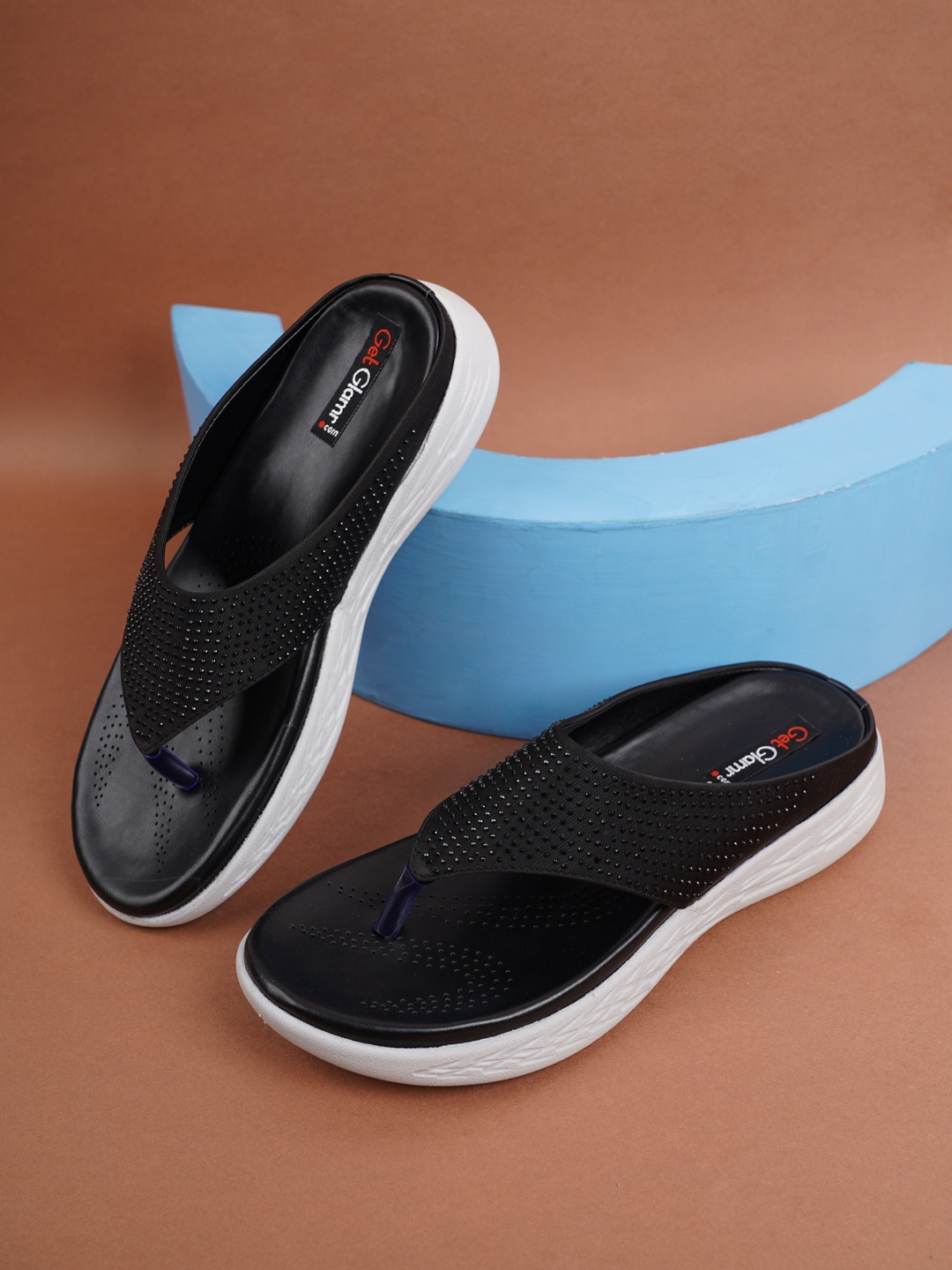

Get Glamr Women Black Comfort Sandals