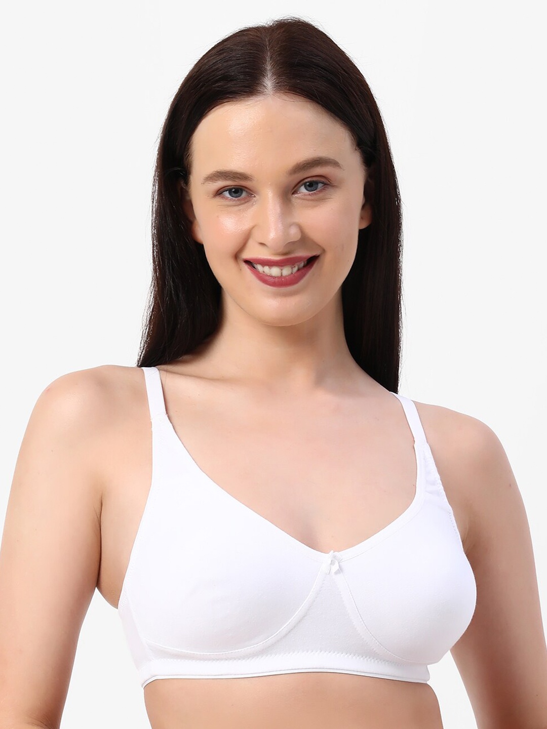 

Planetinner Non Padded Wirefree Double layered Moulded Full Coverage T-Shirt Bra TB11, White