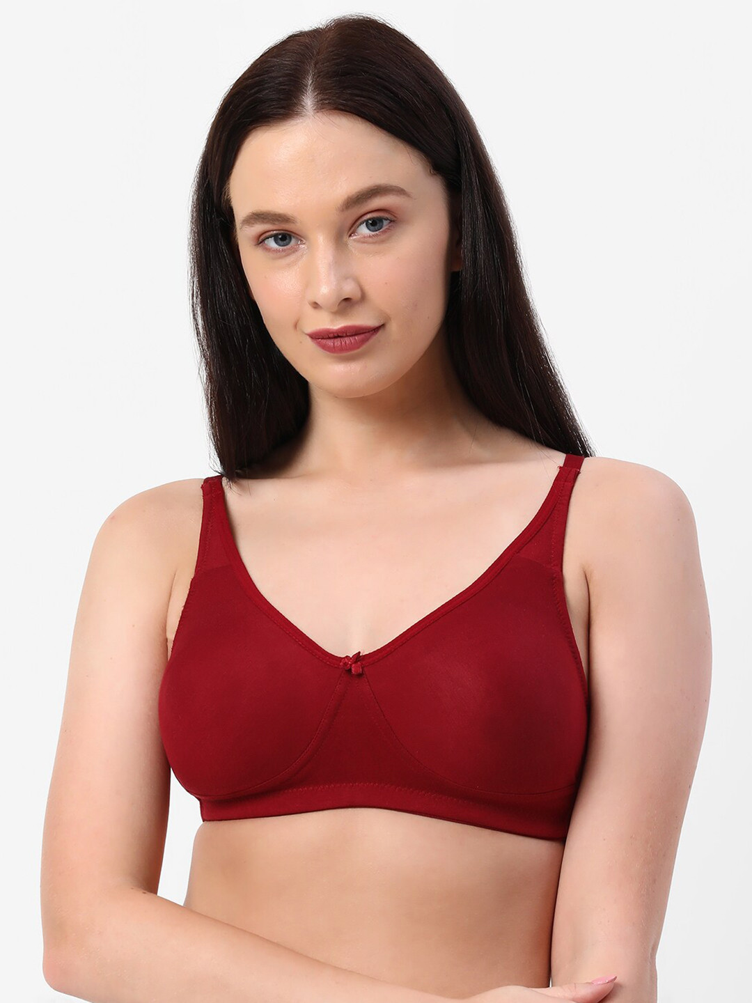 

Planetinner Non Padded Wirefree Double layered Moulded Full Coverage T-Shirt Bra TB11, Maroon