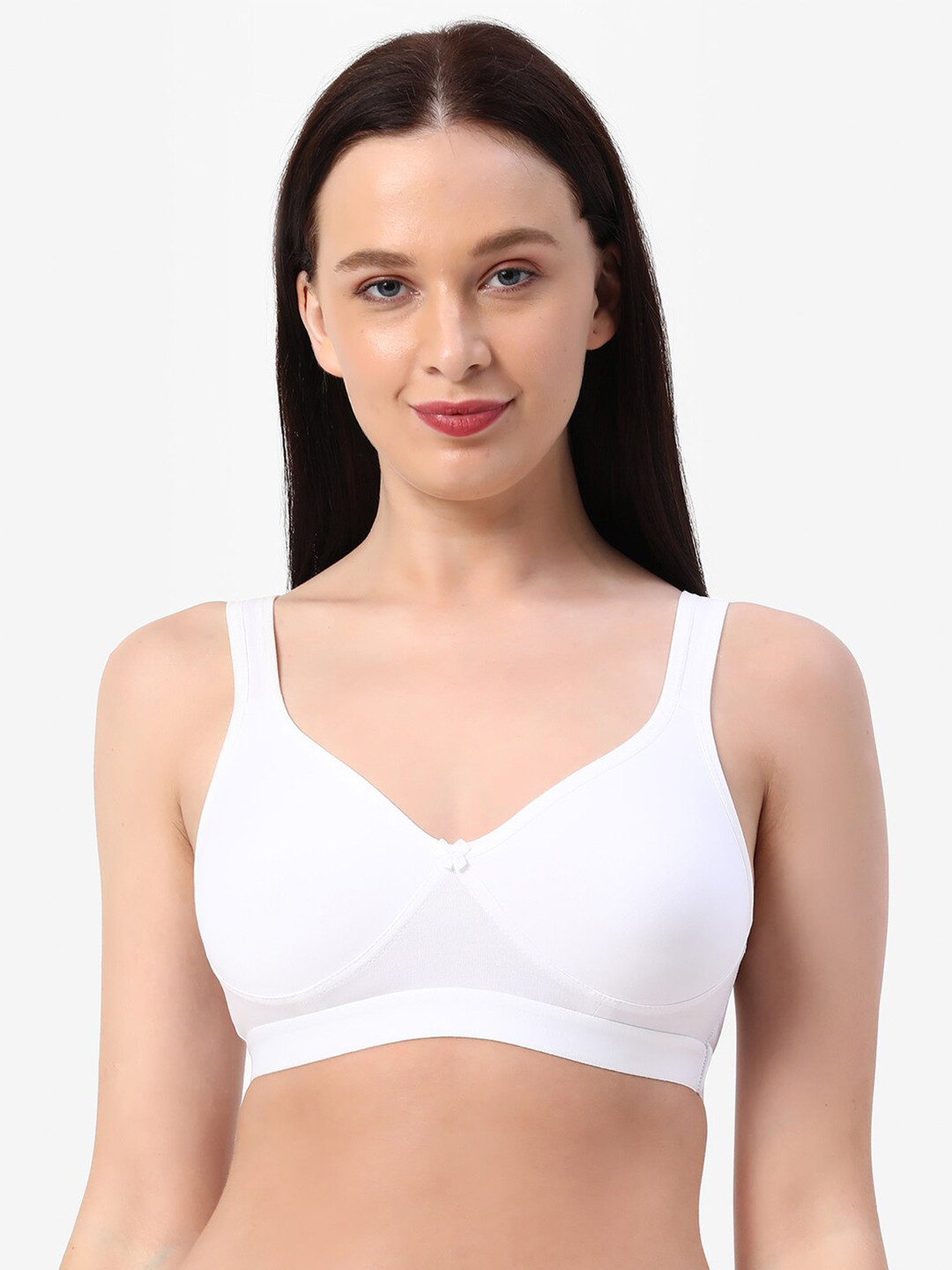 

Planetinner Non Wired Non Padded Full Coverage High Impact Everyday Workout Bra SB15, White