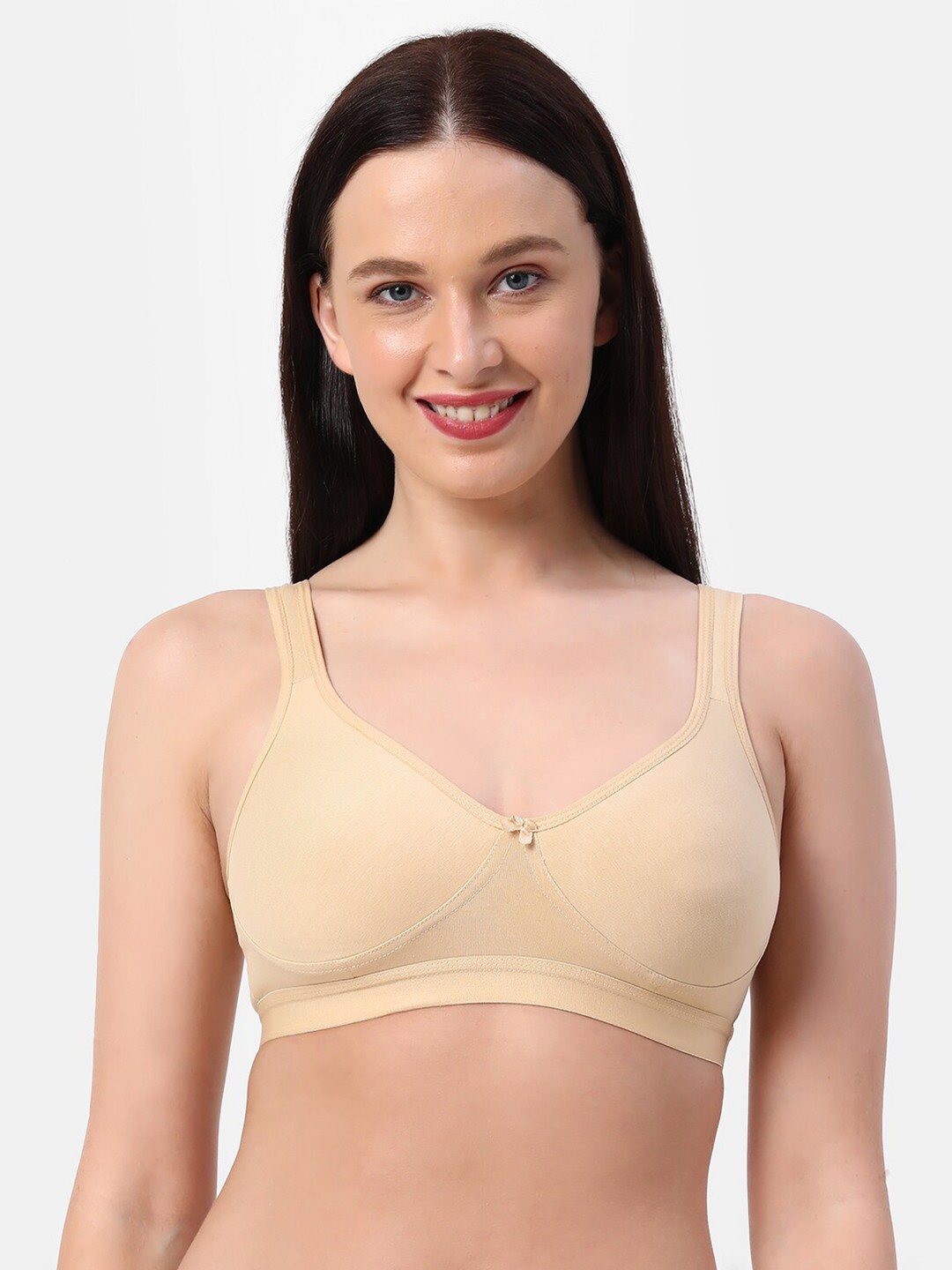 

Planetinner Non Wired Non Padded Full Coverage High Impact Everyday Workout Bra SB15, Beige