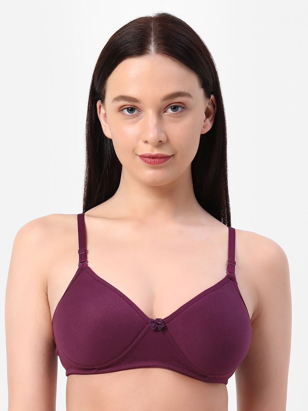 

Planetinner Non Wired Everyday Wear High Support Padded T-Shirt Bra PD20, Purple