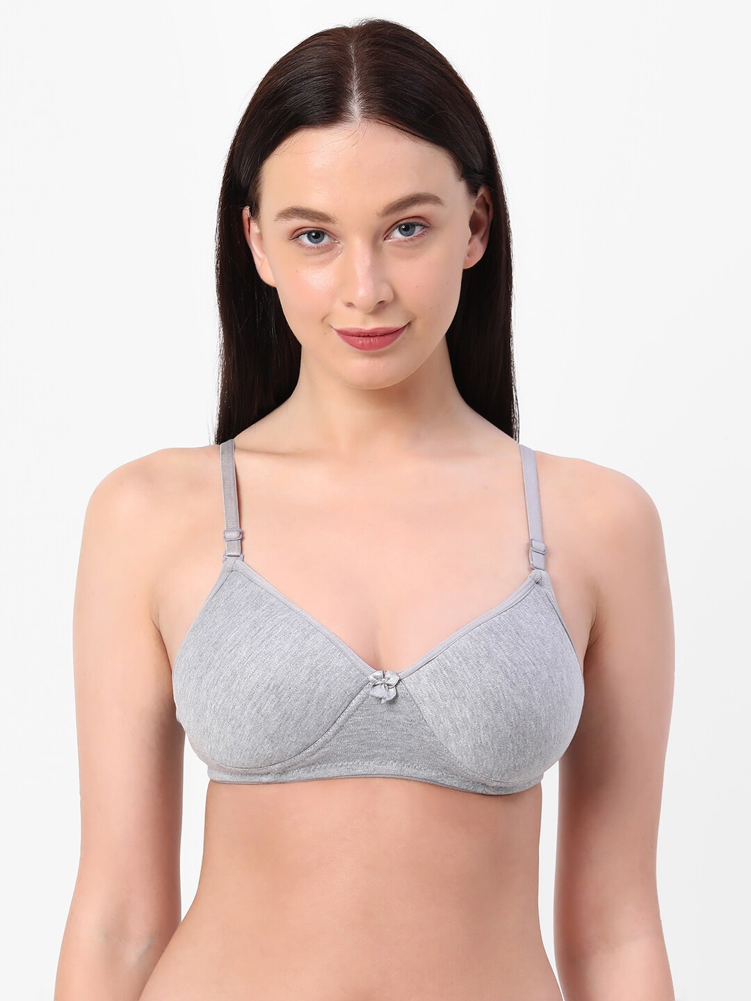 

Planetinner Non Wired Everyday Wear High Support Padded T-Shirt Bra PD20, Grey