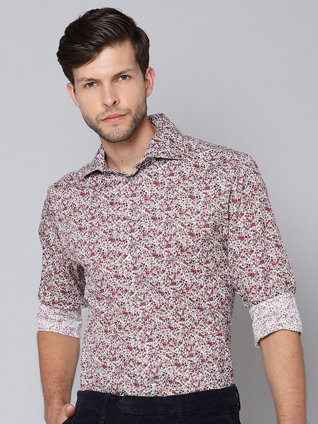 

Matinique Men Multicoloured Floral Printed Cotton Casual Shirt, Multi