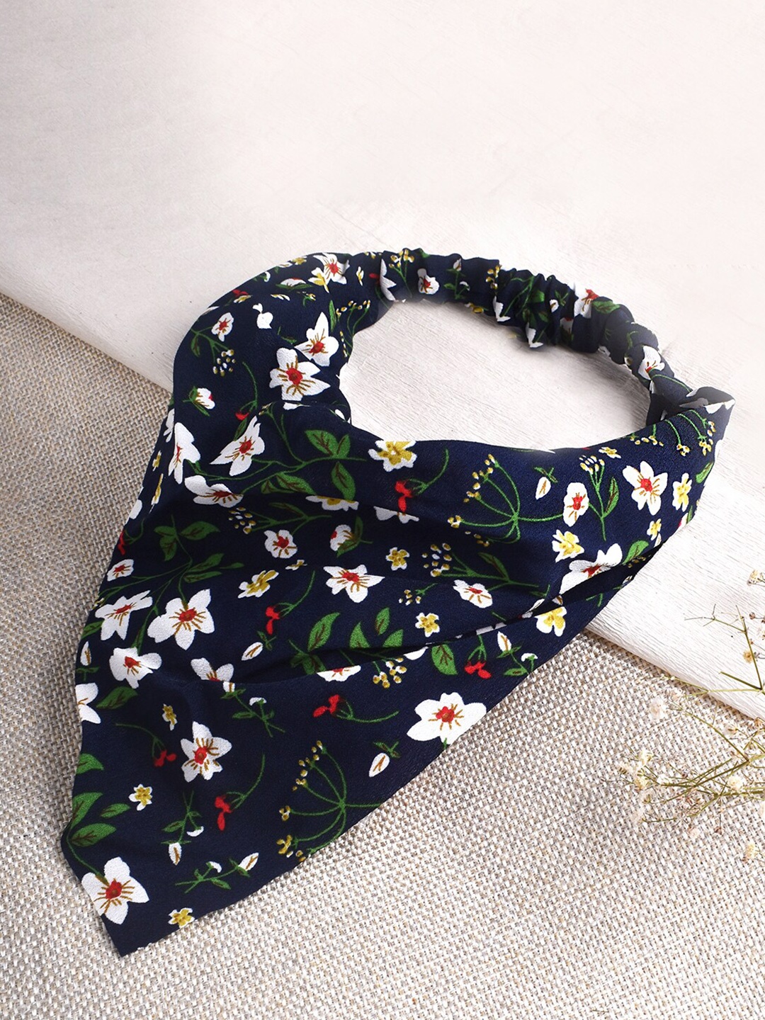 

BEWITCHED Women Navy Blue & Green Ditsy Floral Hairband