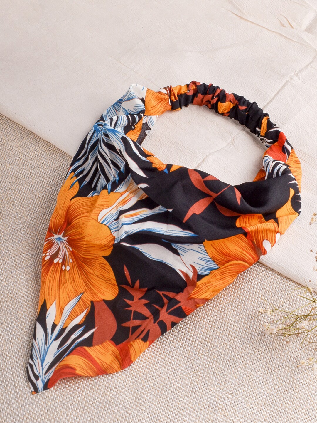 

BEWITCHED Women Orange & Black Printed Headband