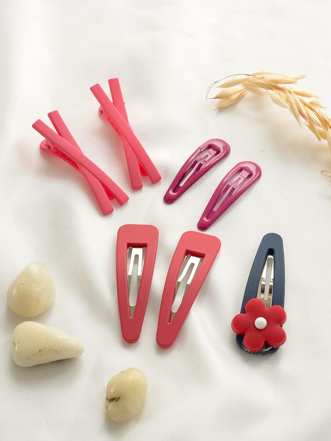 

BEWITCHED Women Set Of 7 Tic Tac Clip, Red