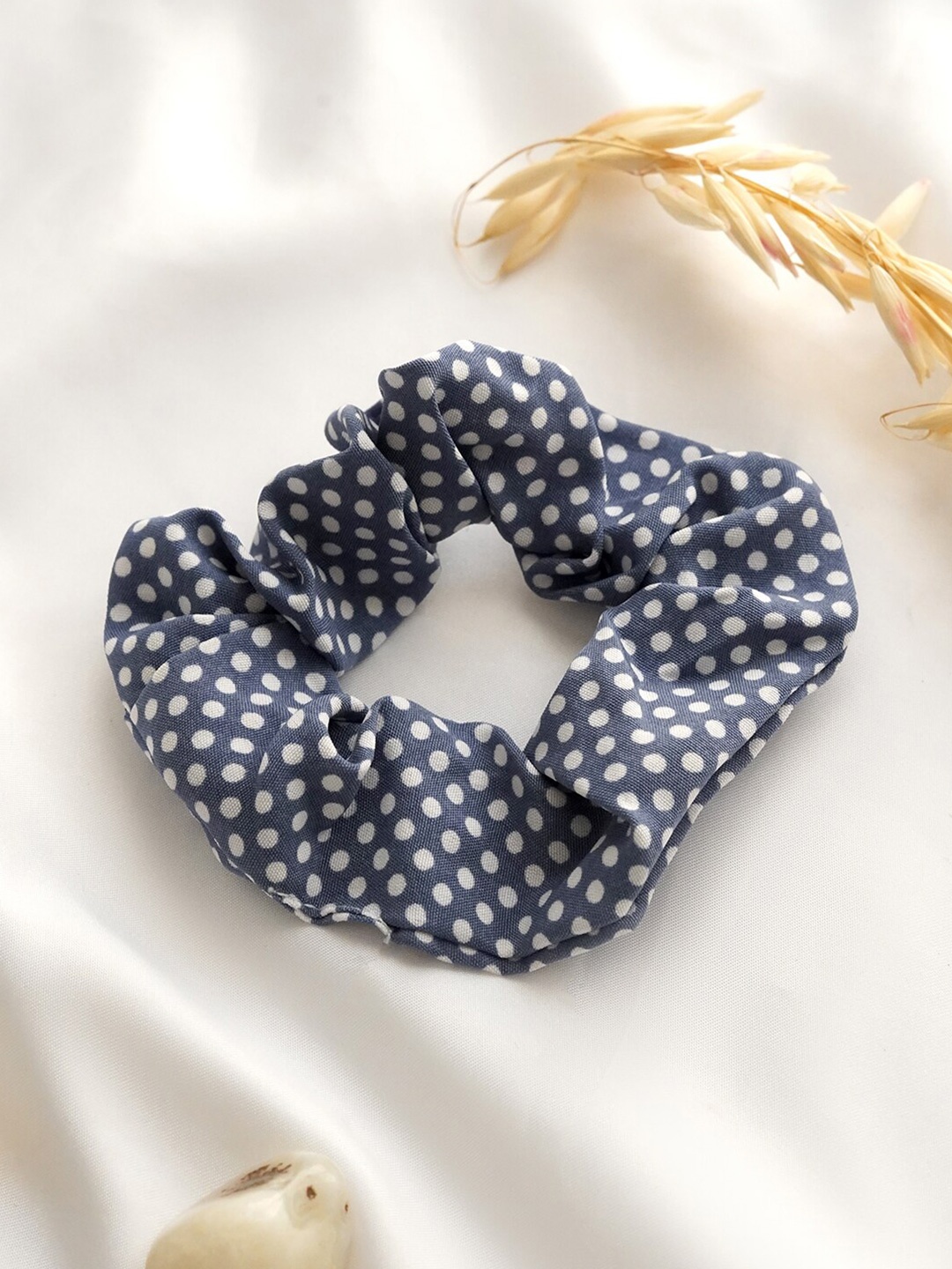 

BEWITCHED Women Blue Polka Dots Print Ponytail Holder