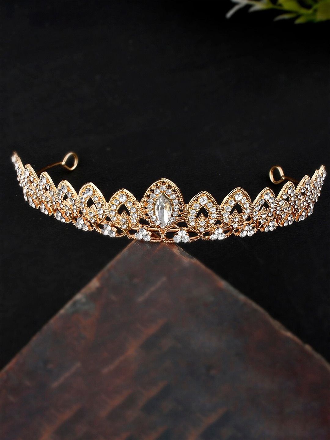 

AQUASTREET Women Gold Plated White Tiara