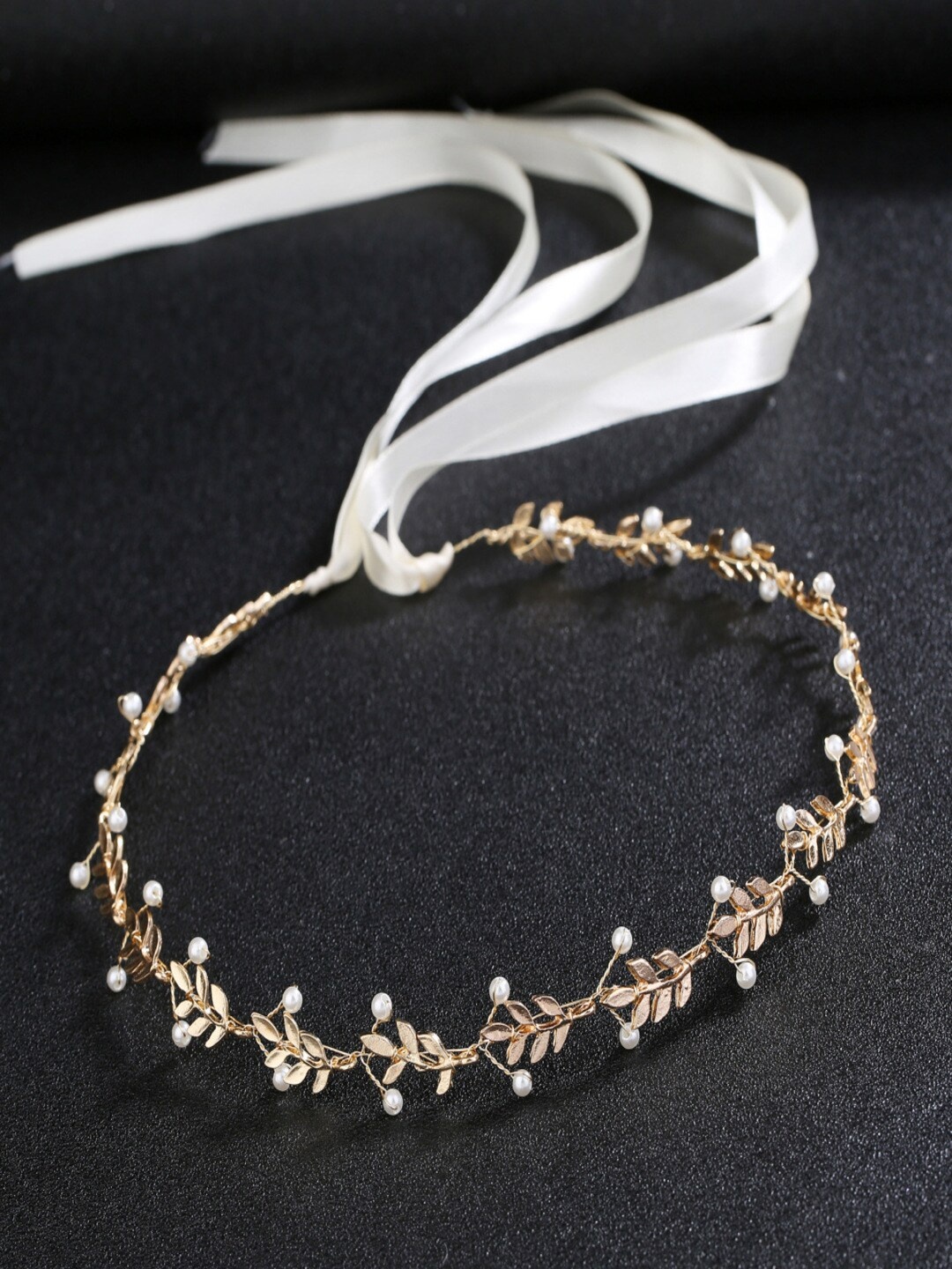 

AQUASTREET Women Gold-Toned & White Tiara