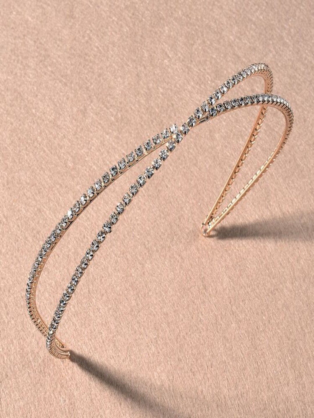 

AQUASTREET Women Silver-Toned Rhinestones Embellished Hairband