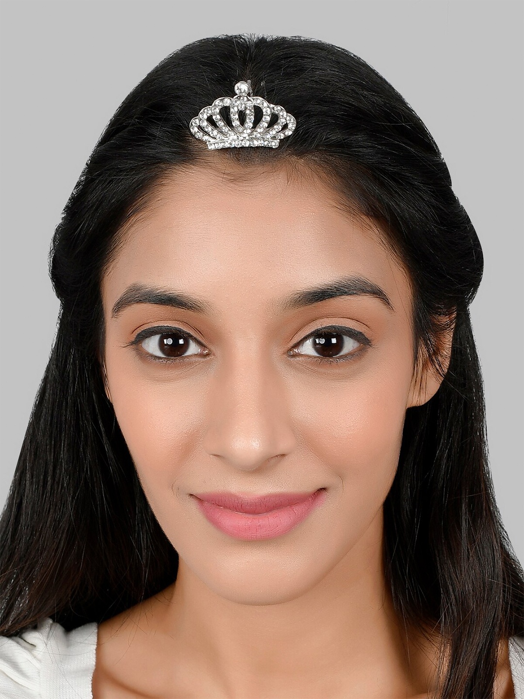 

AQUASTREET Women Silver-Toned Tiara Comb