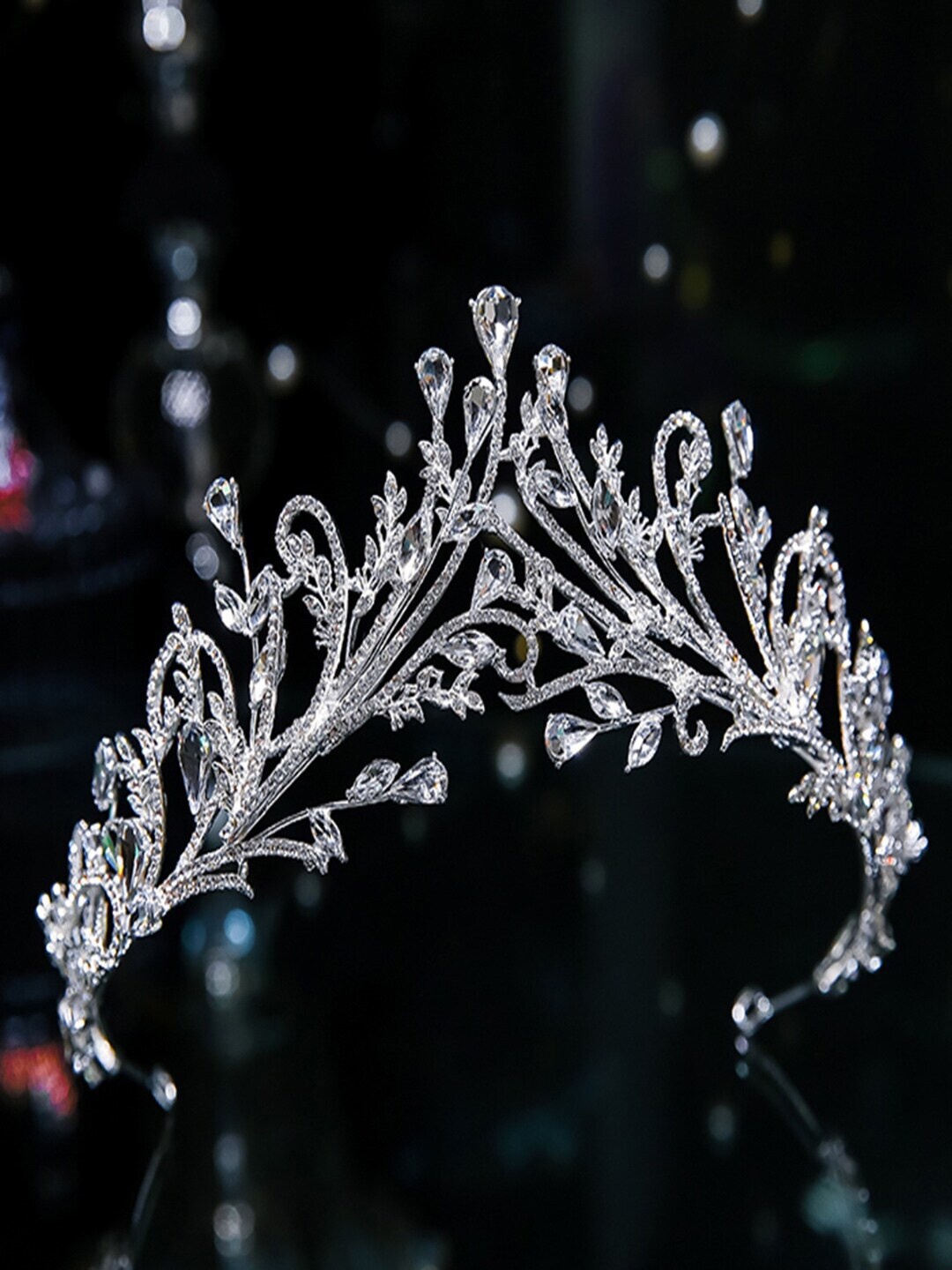 

AQUASTREET Women Silver-Toned & White Tiara