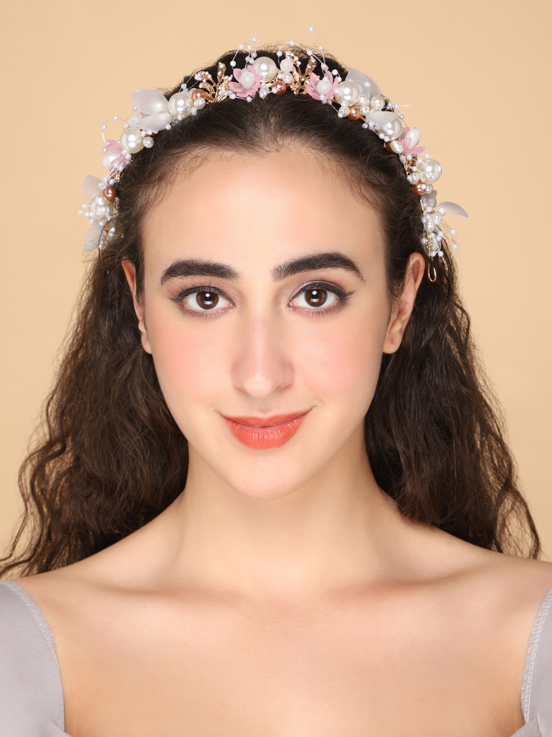 

AQUASTREET Women Pink Embellished Floral Tiara