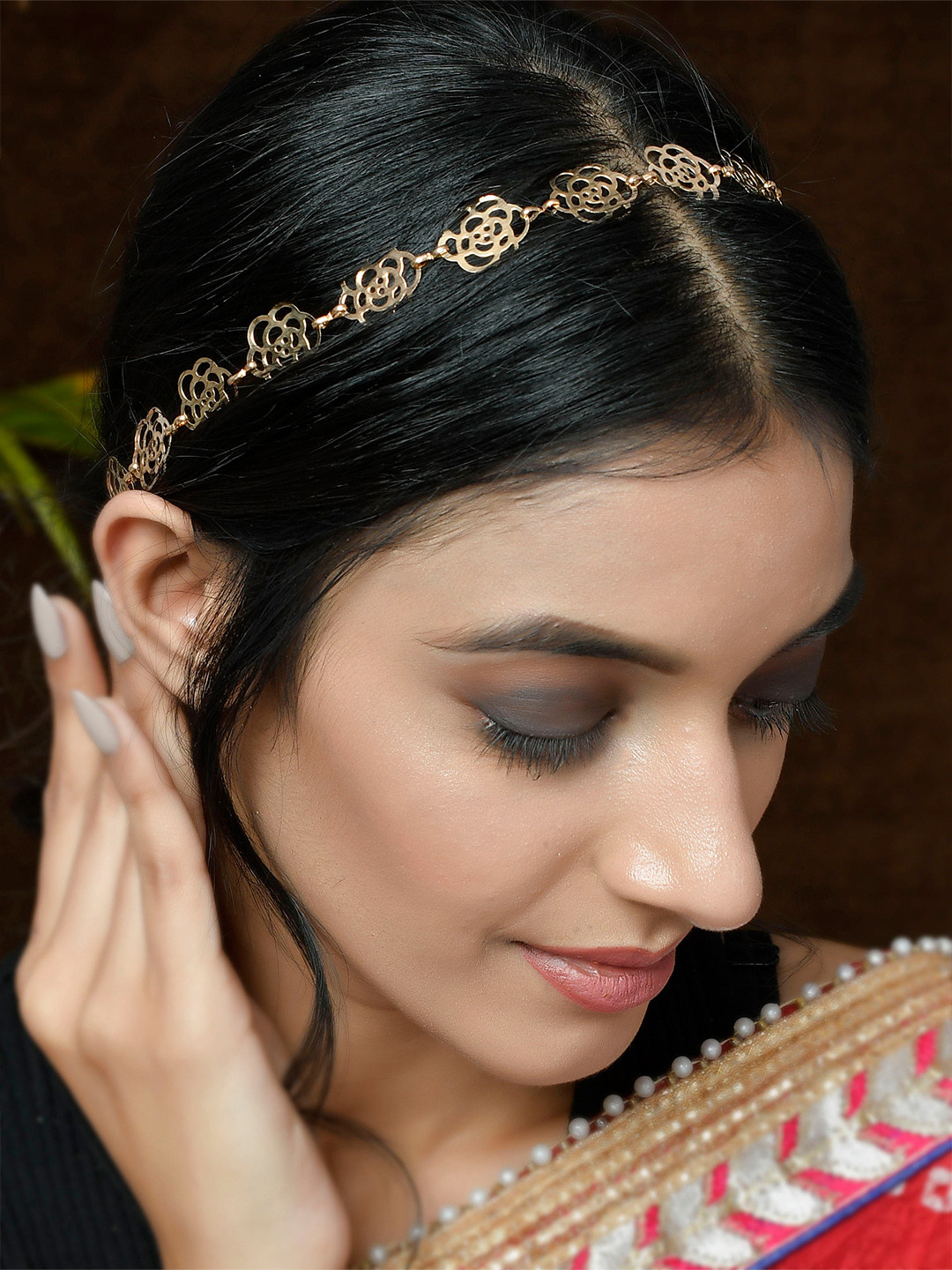 

AQUASTREET Women Gold-Toned Floral Hairband