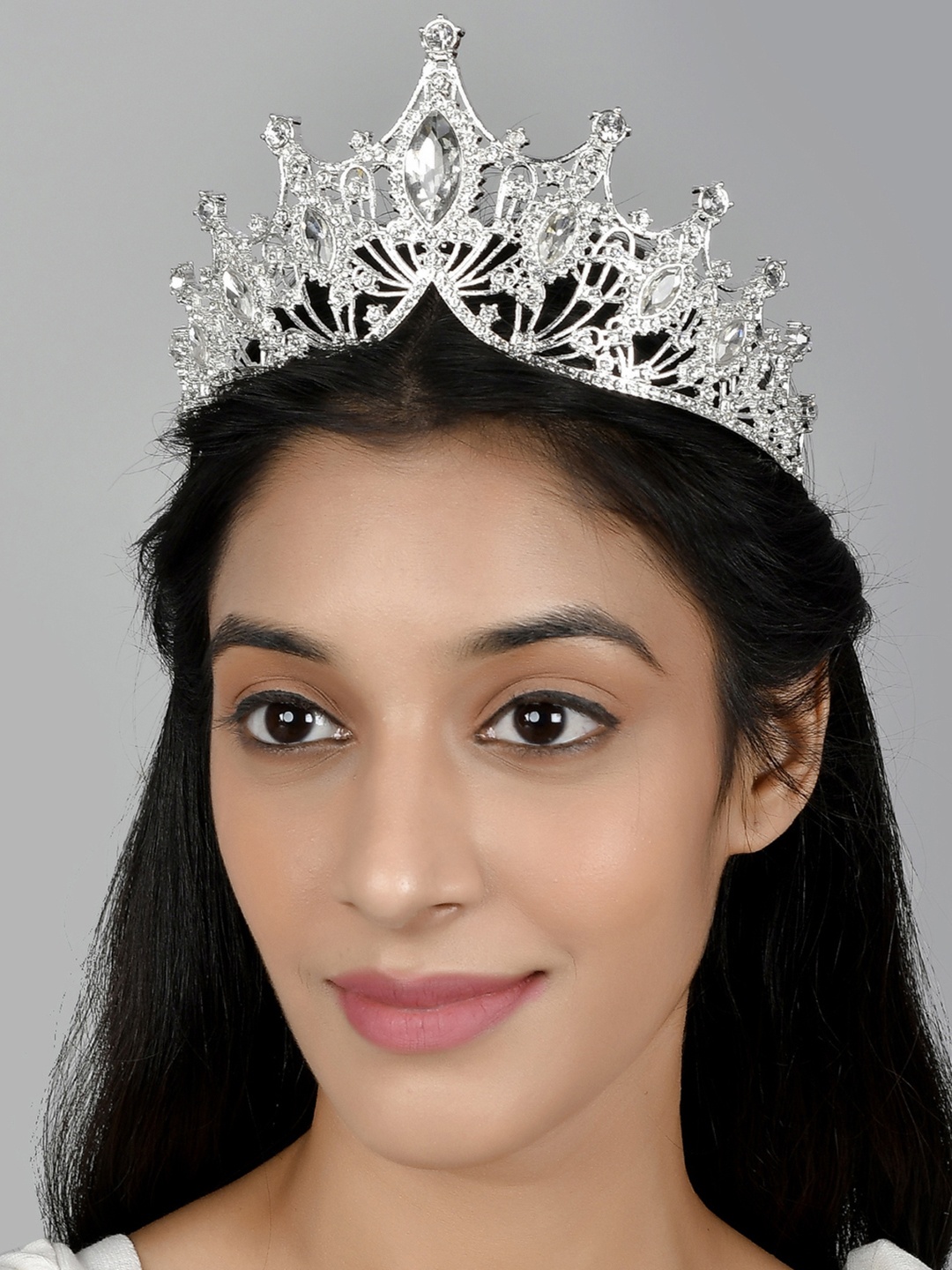 

AQUASTREET Women Silver Floral Embellished Tiara