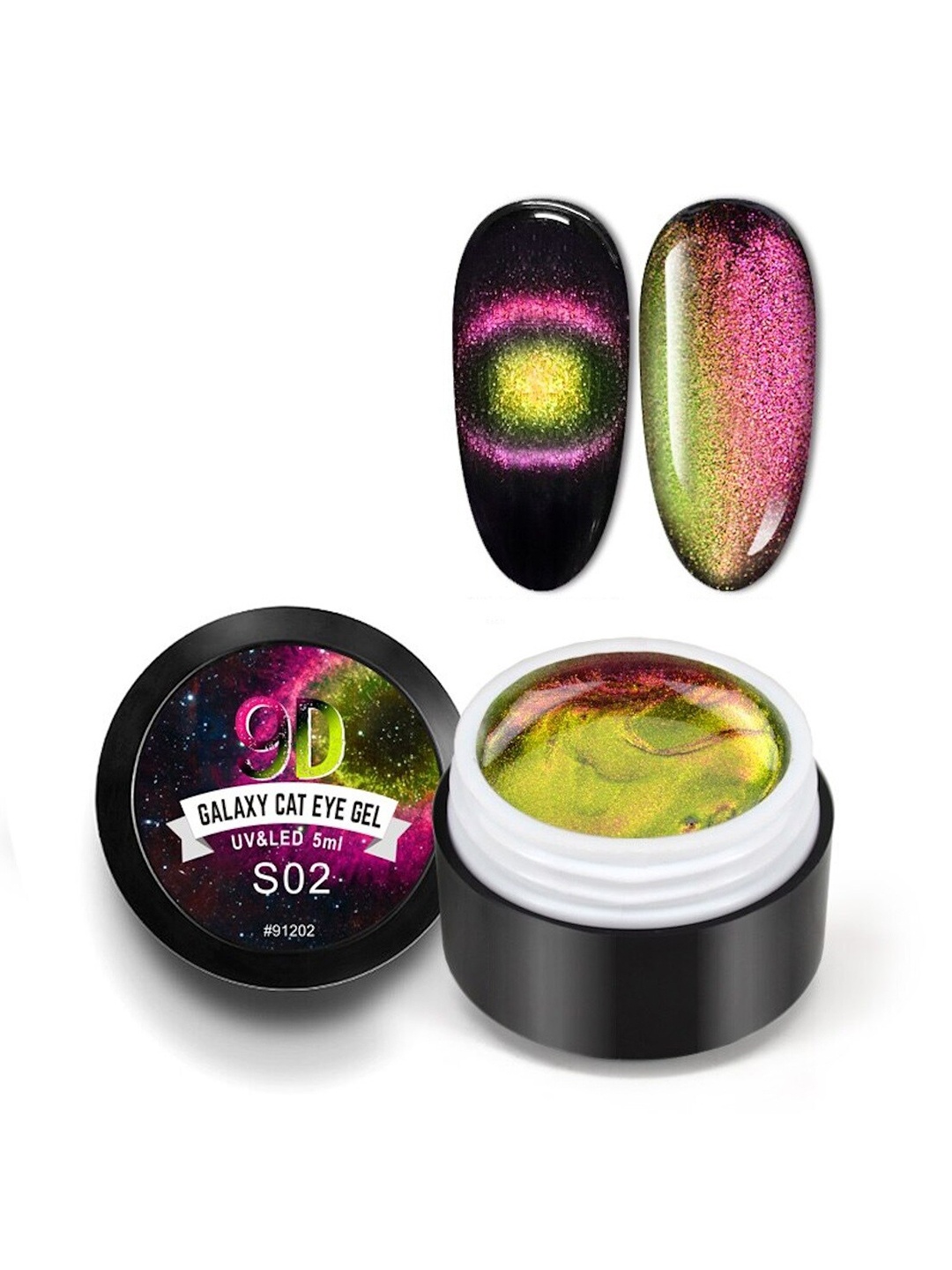 

CANNI 9D Galaxy Effect Cat Eye UV&LED Gel Nail Polish 5ml - S02, Pink