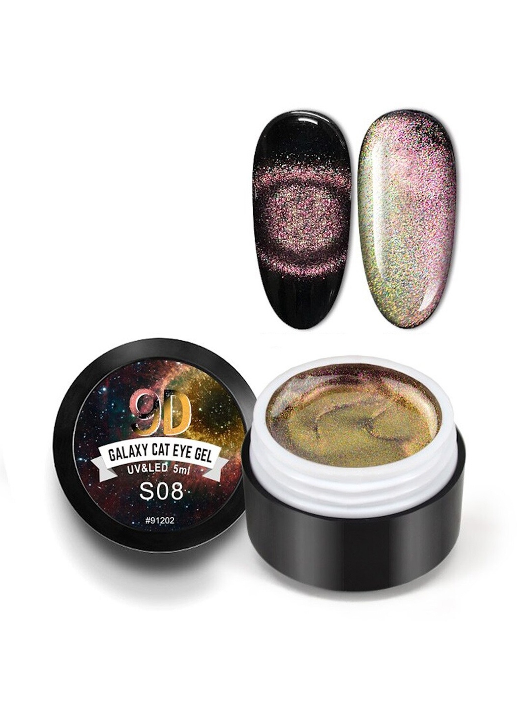 

CANNI 9D Galaxy Effect Cat Eye UV&LED Gel Nail Polish 5ml - S08, Multi