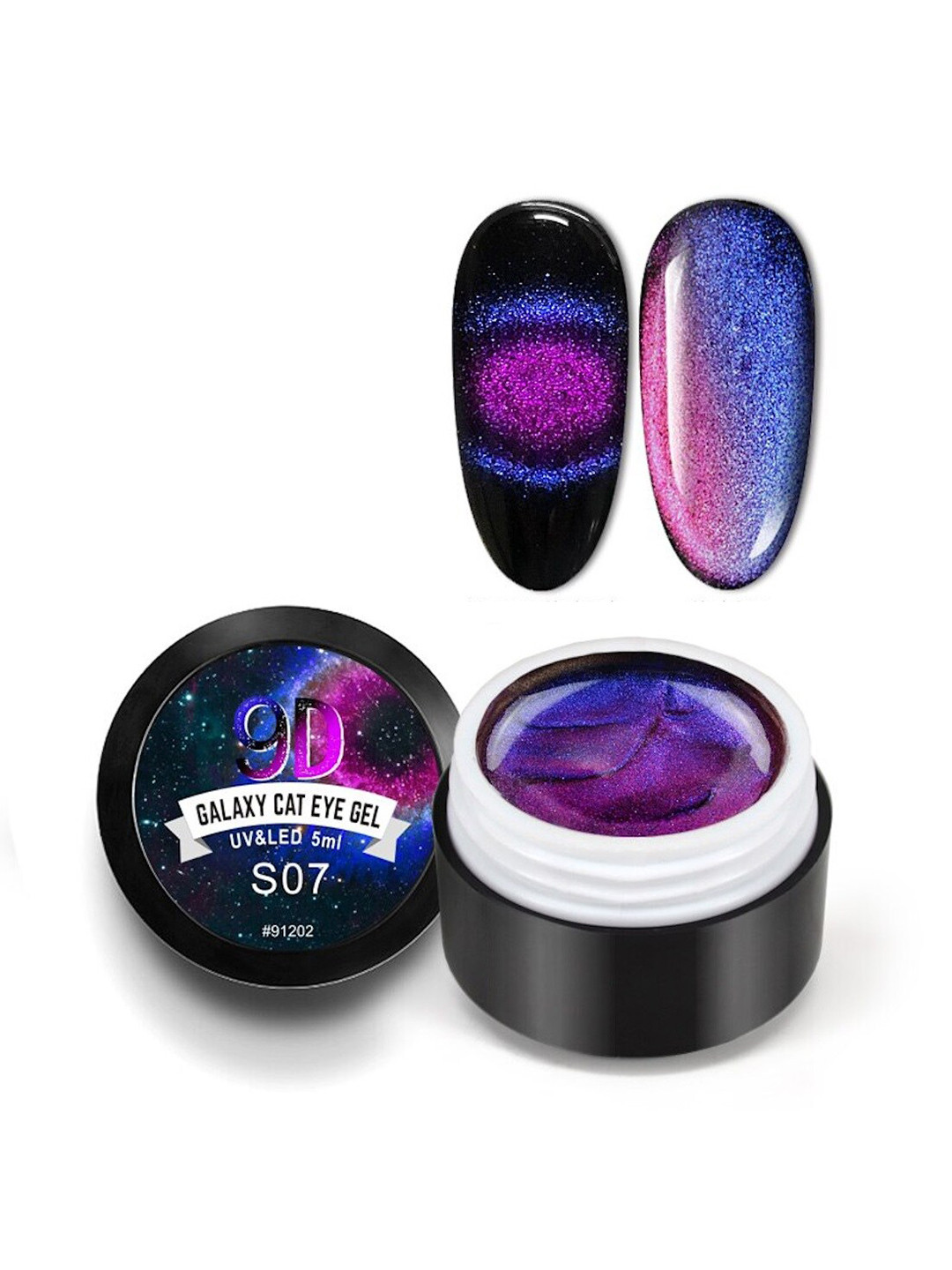

CANNI 9D Galaxy Effect Cat Eye UV&LED Gel Nail Polish 5ml - S07, Blue