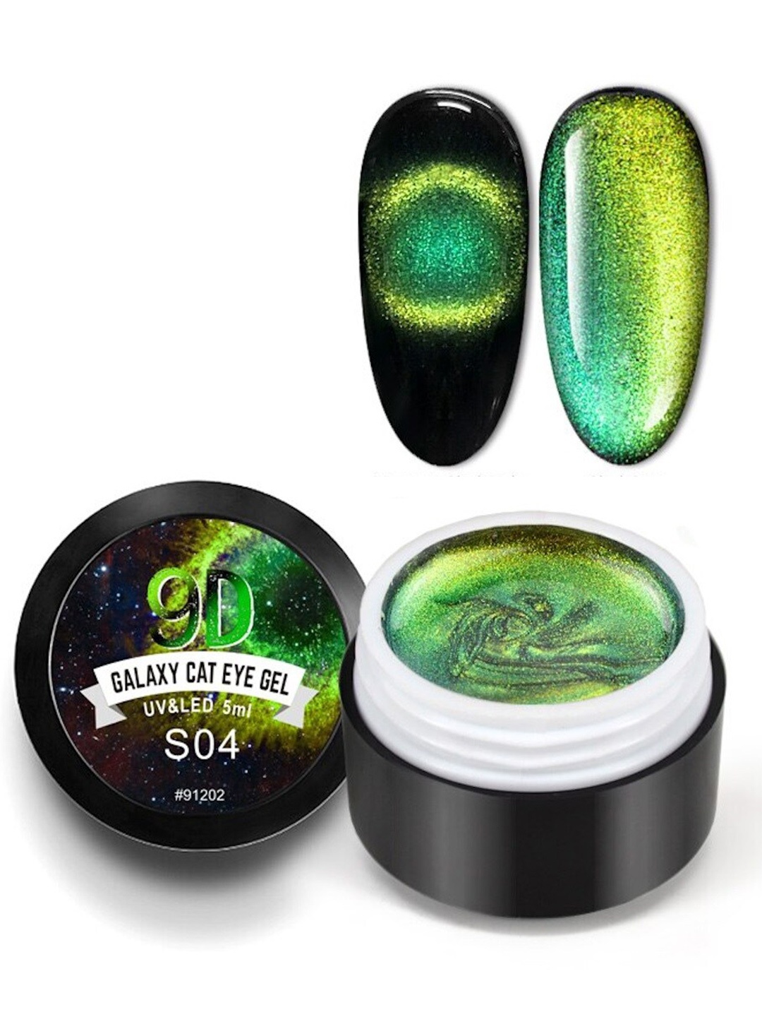 

CANNI 9D Galaxy Effect Cat Eye UV&LED Gel Nail Polish 5ml - S04, Green