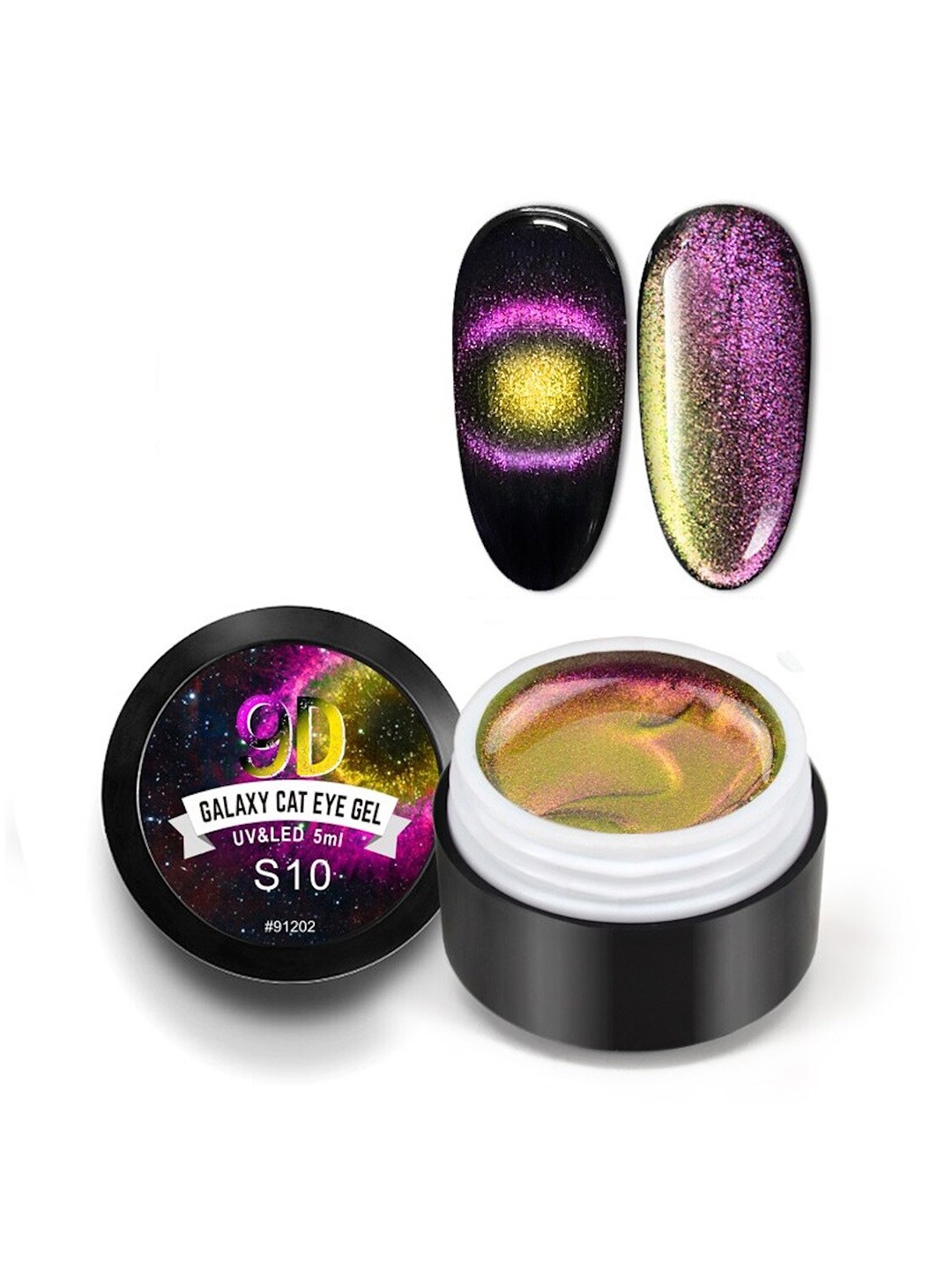 

CANNI 9D Galaxy Effect Cat Eye UV&LED Gel Nail Polish 5ml - S10, Pink