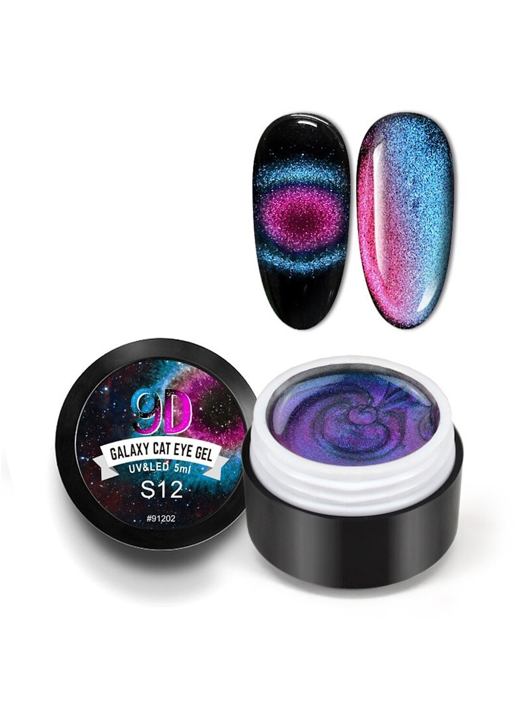 

CANNI 9D Galaxy Effect Cat Eye UV&LED Gel Nail Polish 5ml - S12, Blue