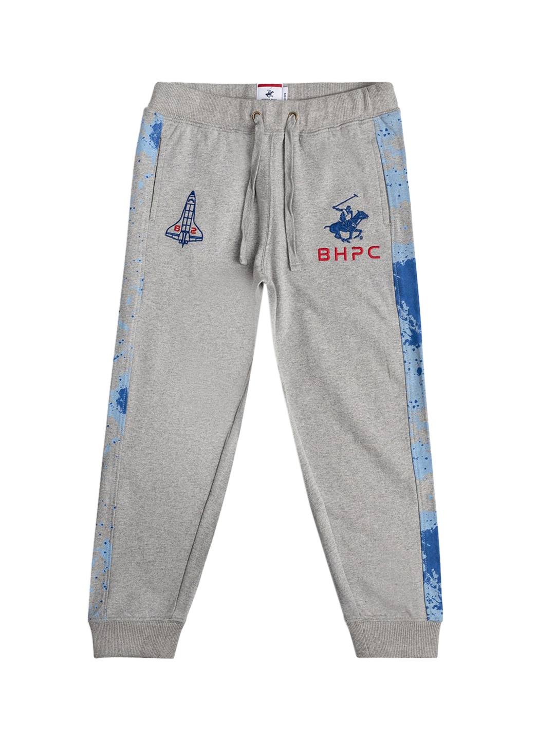 

Beverly Hills Polo Club Boys Grey Solid Cotton Joggers