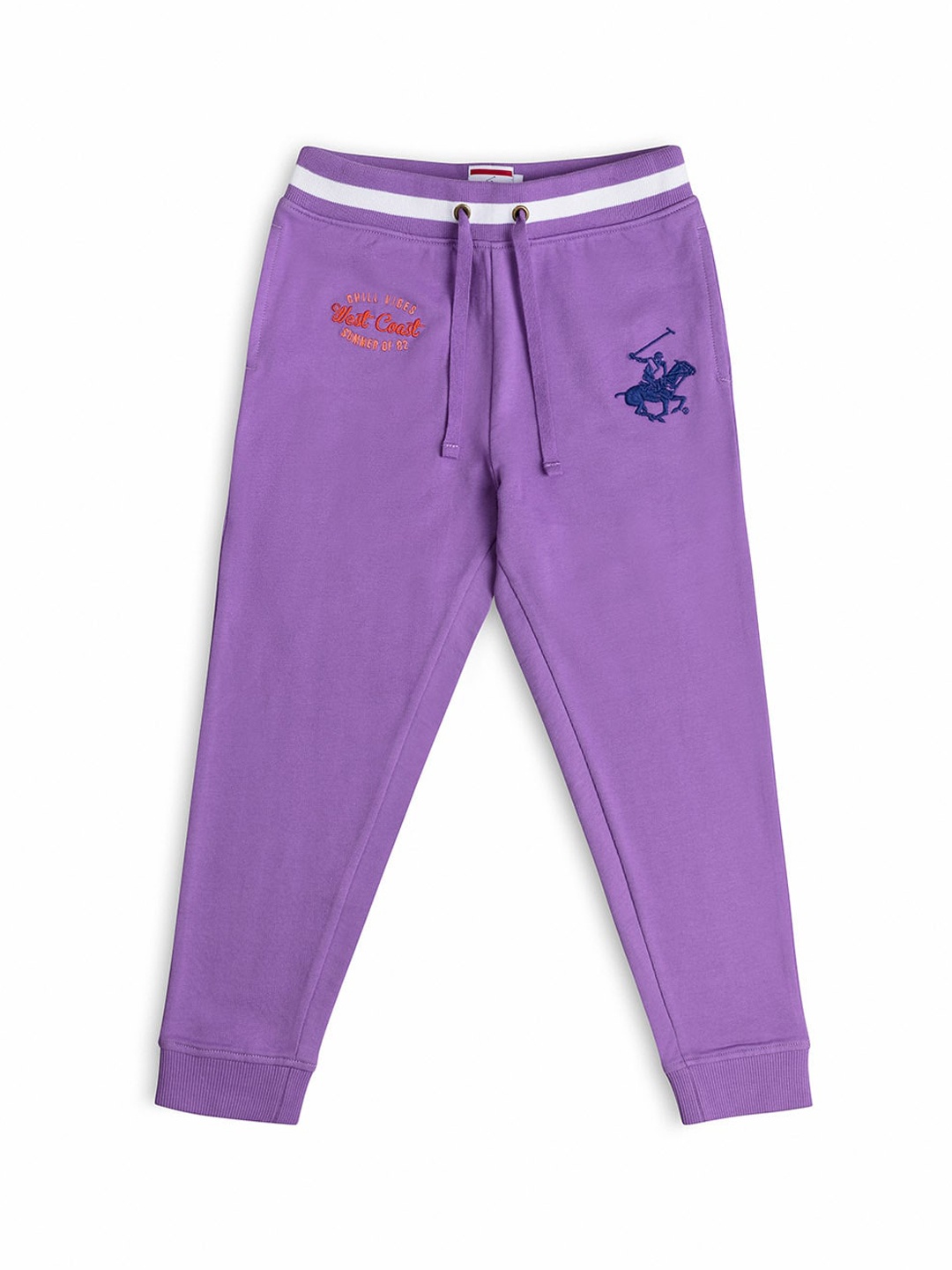 

Beverly Hills Polo Club Boys Purple Solid Cotton Track Pants