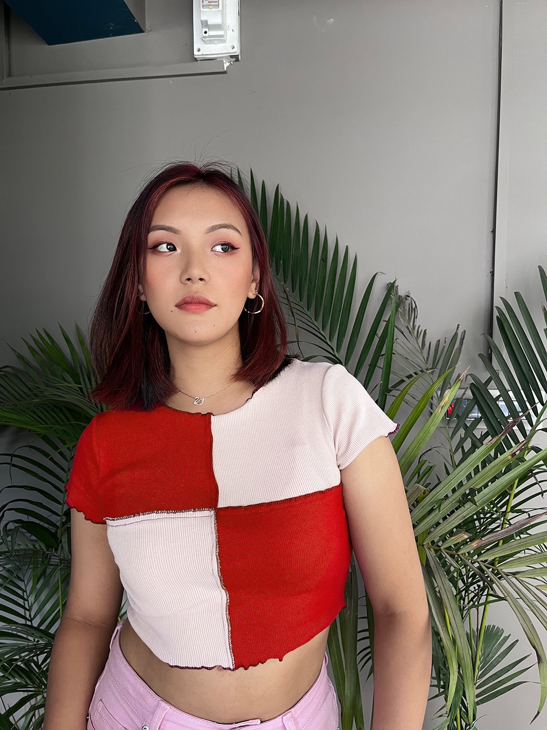 

STREET 9 Women Gorgeous Red Colourblocked Top