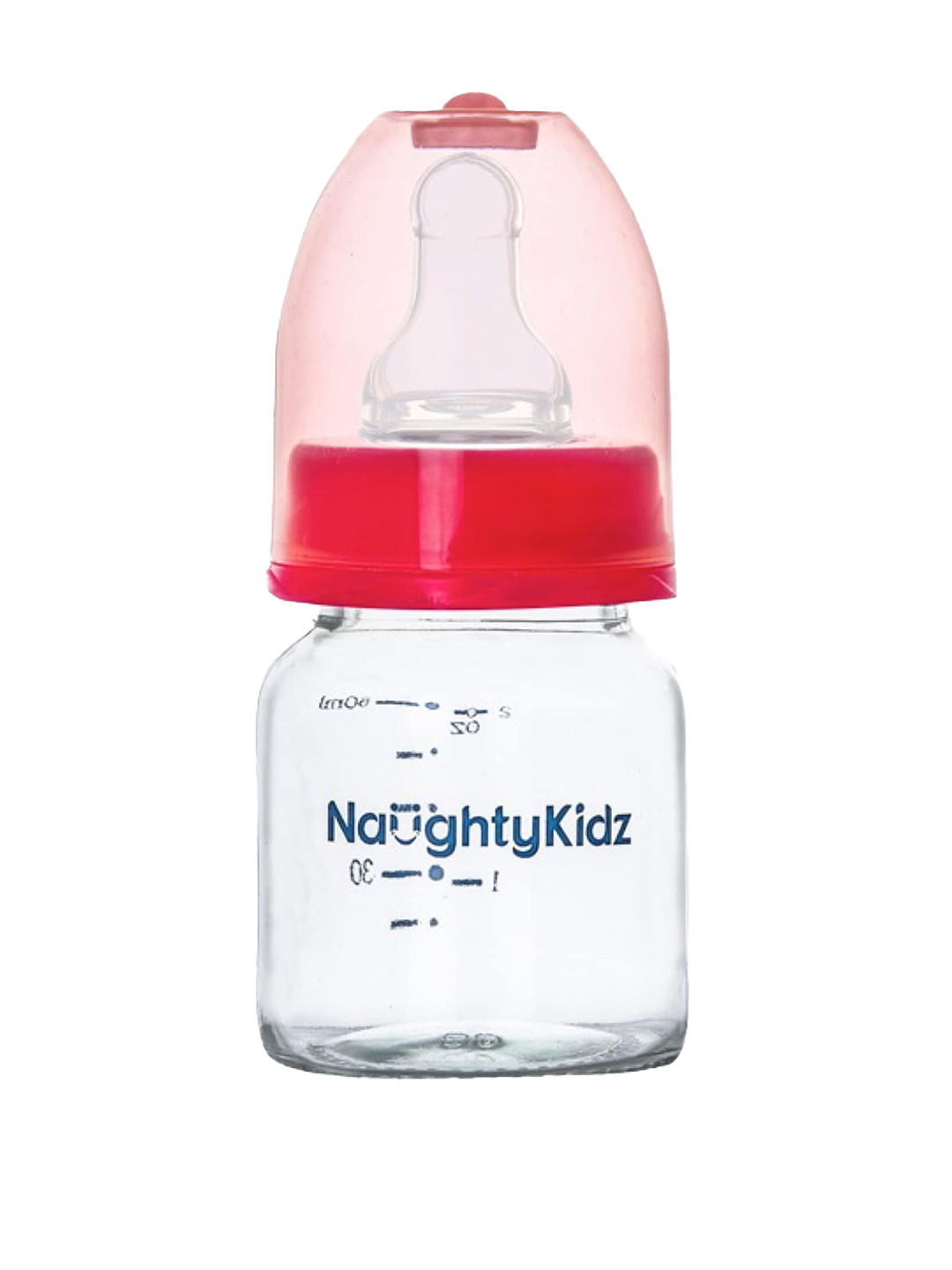 

NAUGHTY KIDZ Set Of 3 Blue & Red Infant Kids Anti-ColicInfant Feeding Bottles - 60 ml