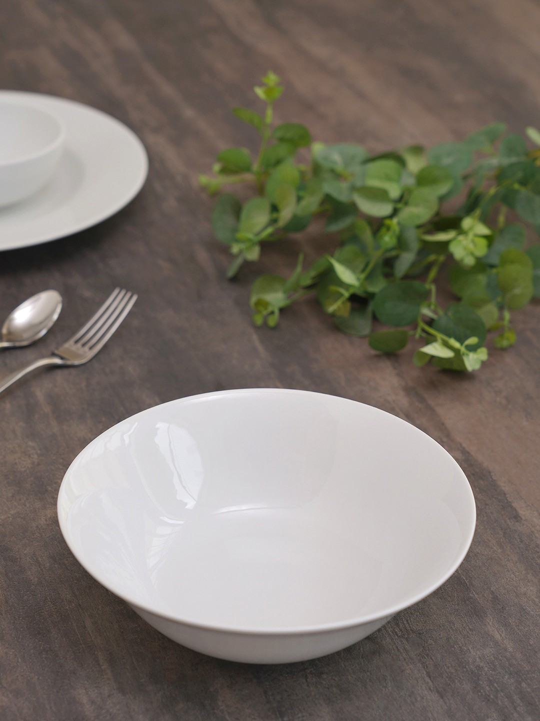 

Pure Home and Living Cream-Colored Solid Classic Salad Bowl