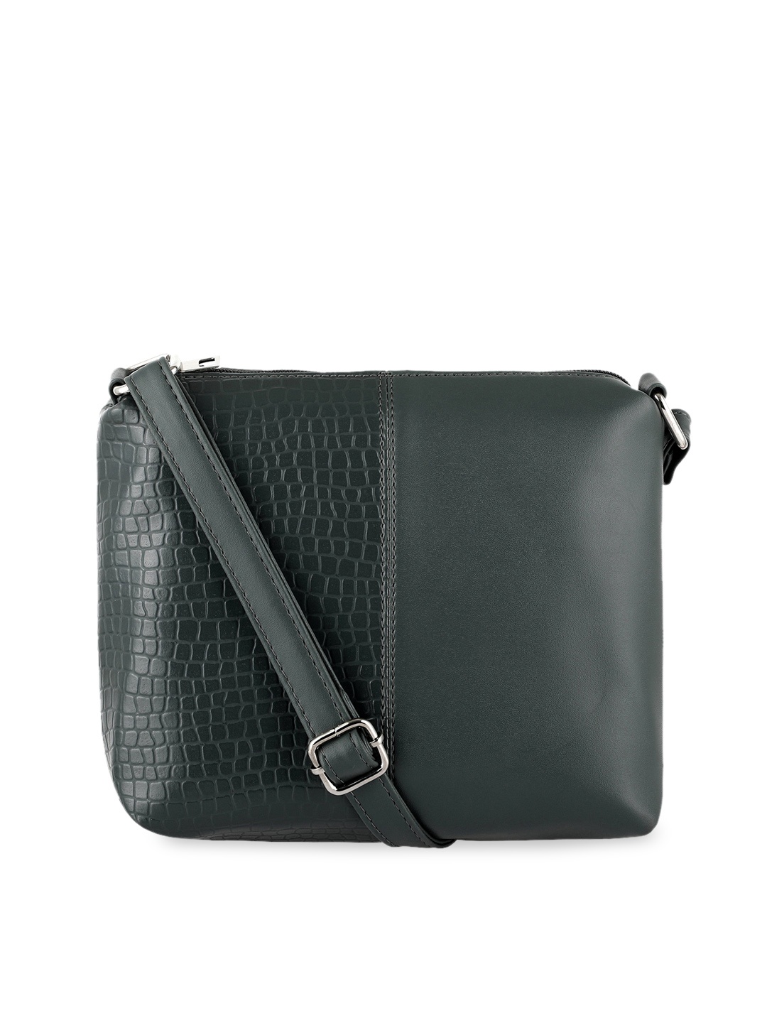 

Toteteca Green Colourblocked Sling Bag