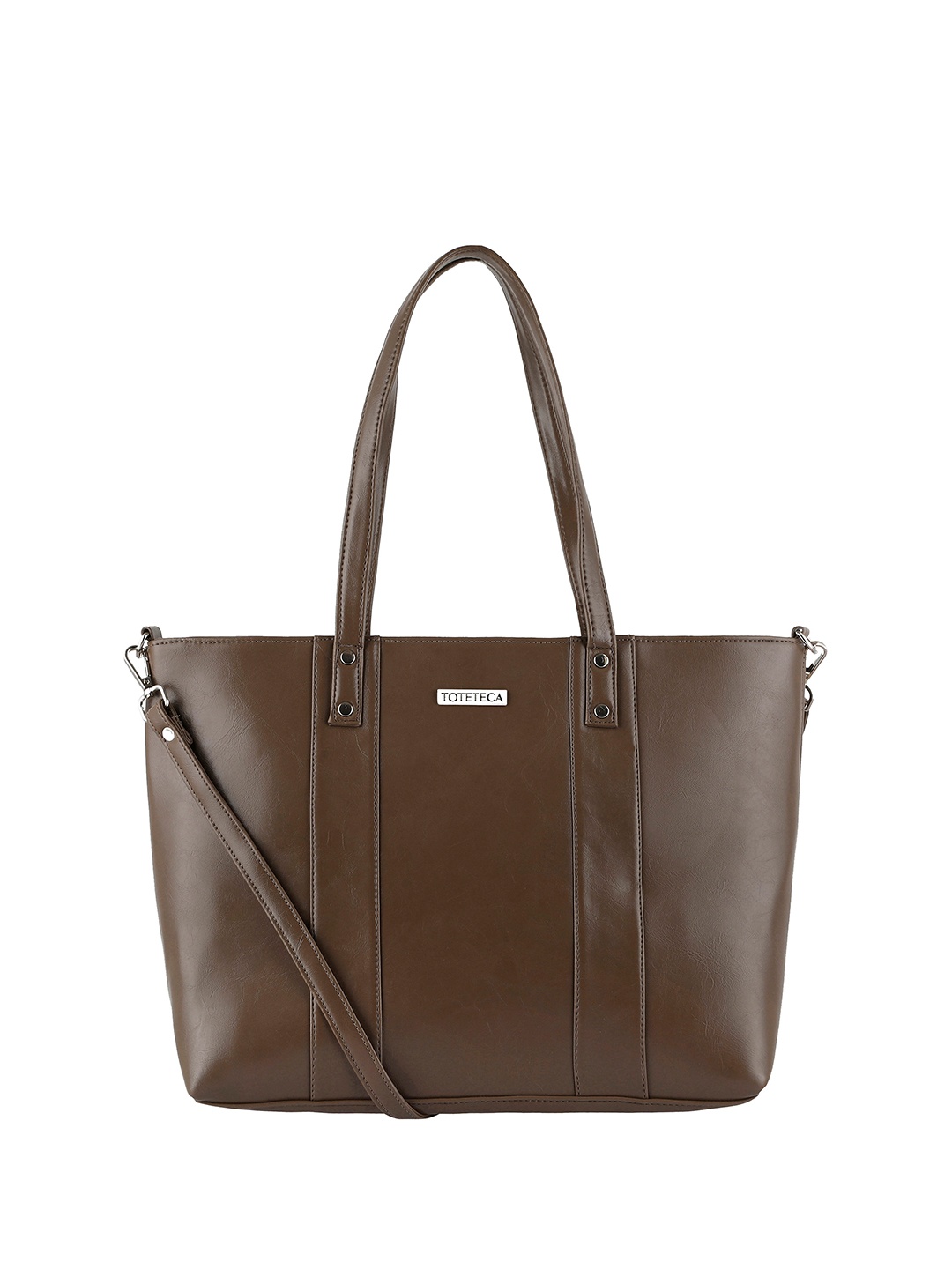 

Toteteca PU Oversized Shopper Tote Bag, Brown