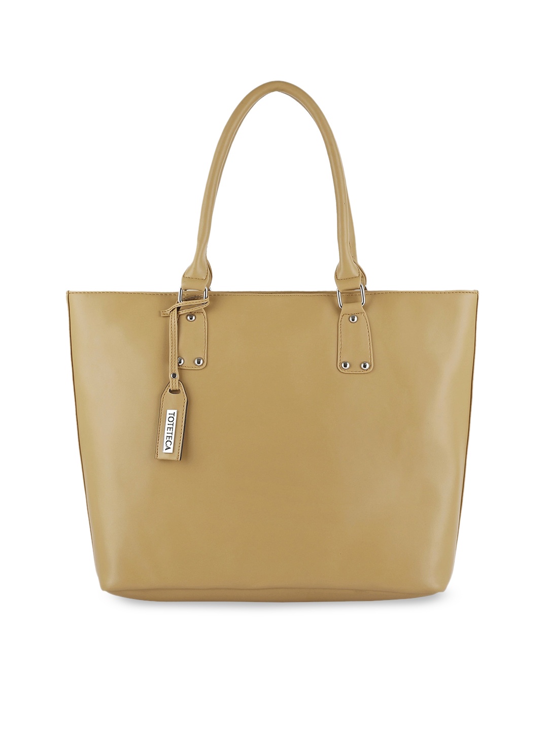 

Toteteca Tan Brown PU Structured Tote Bag with Tasselled