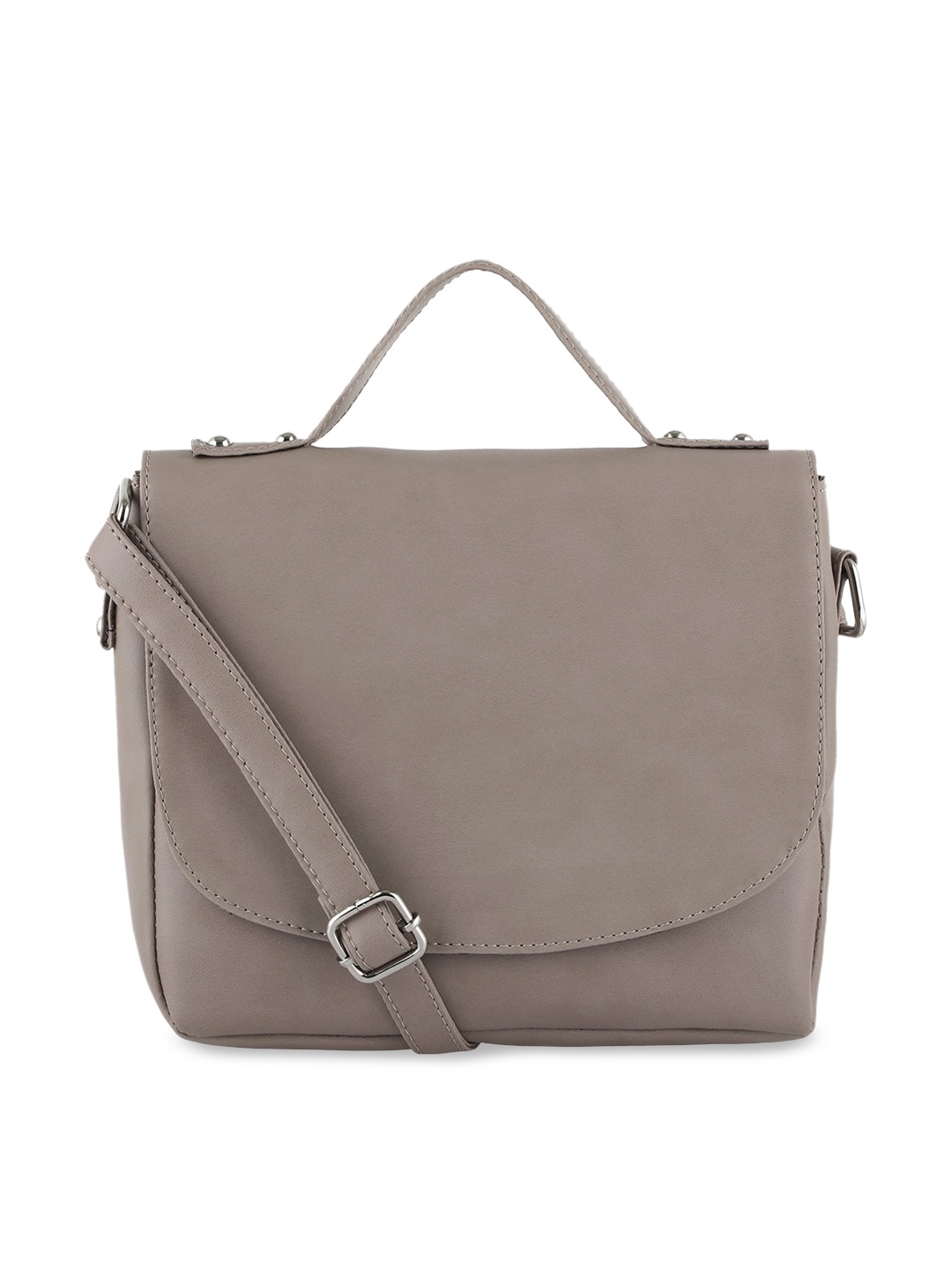 

Toteteca Beige PU Structured Satchel