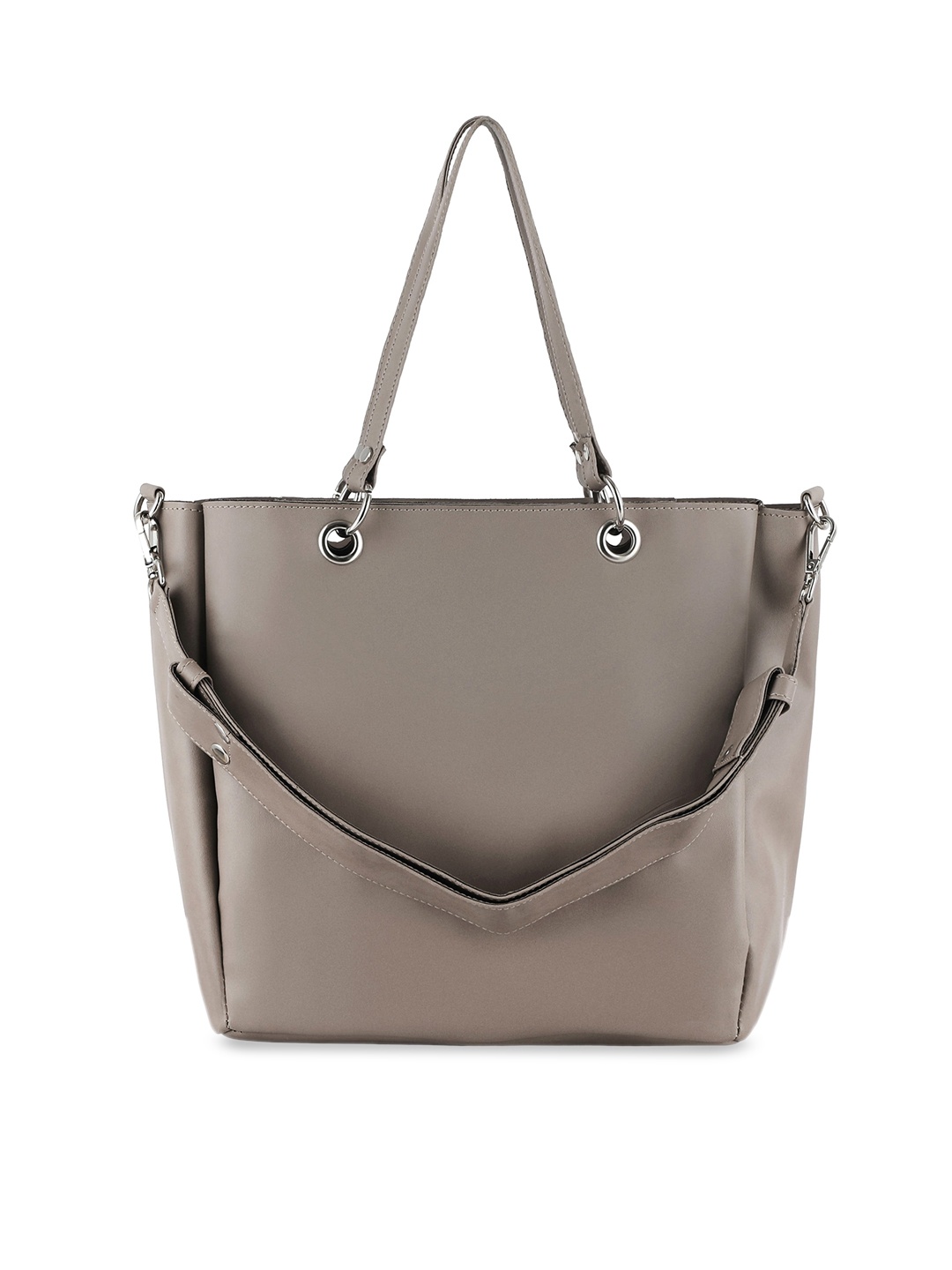 

Toteteca Women Beige PU Swagger Shoulder Bag