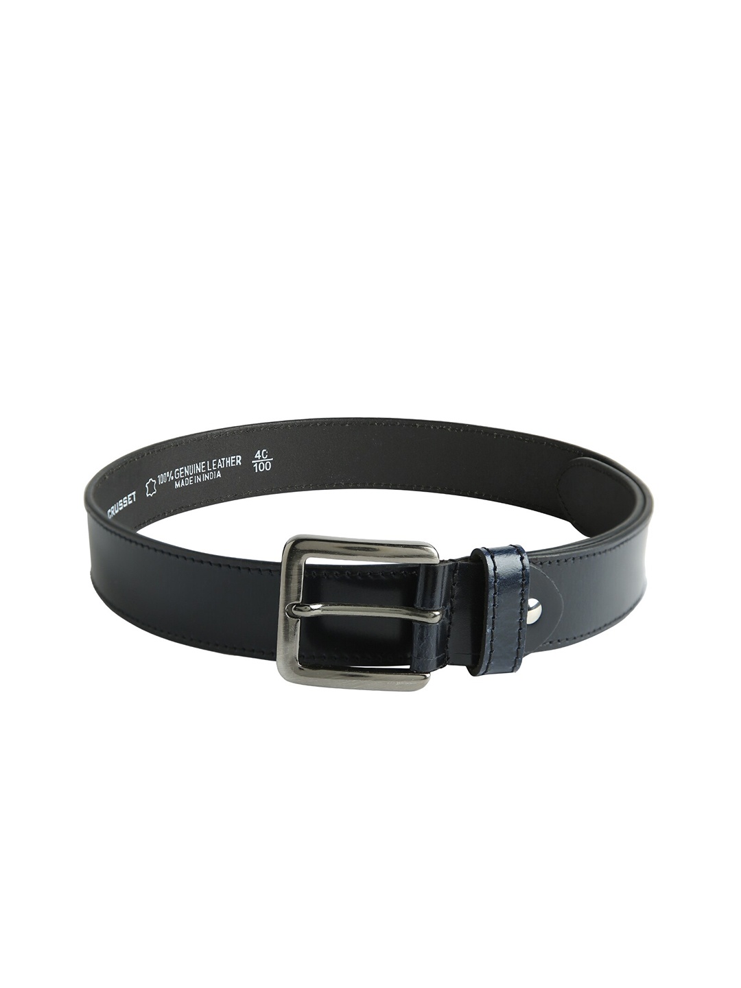 

CRUSSET Men Black Leather Belt