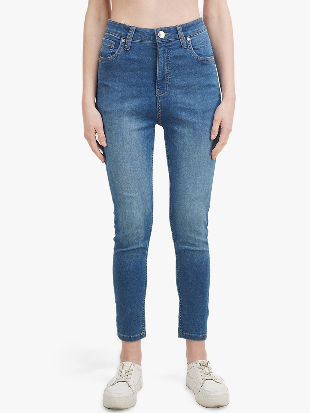 

United Colors of Benetton Women Blue Skinny Fit Light Fade Jeans
