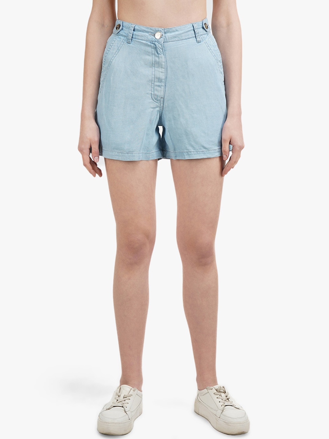 

United Colors of Benetton Women Blue Low-Rise Shorts